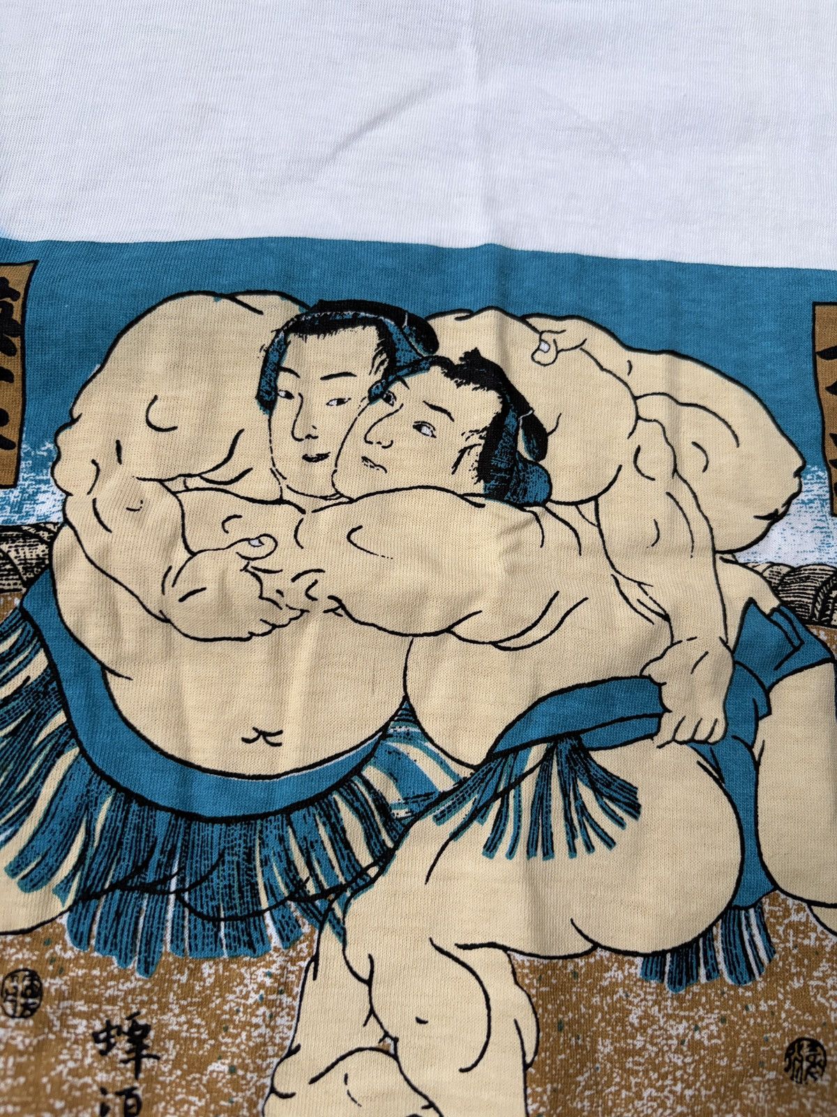 Japanese Brand Vintage Japanese Sumo Fighters Single Stitch T-shirt Size US L / EU 52-54 / 3 - 3 Thumbnail