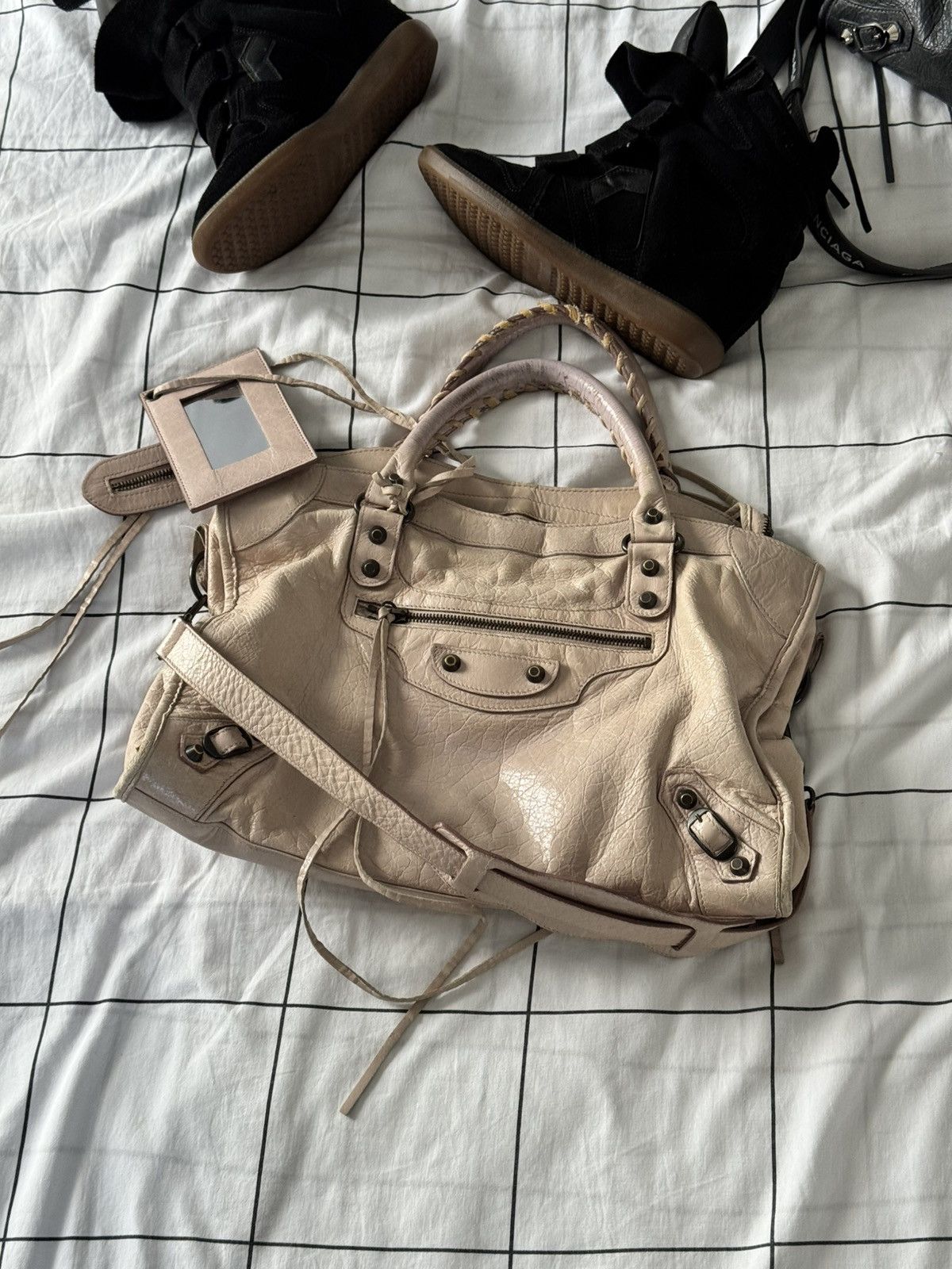 Balenciaga Vintage Balenciaga 00s City Bag Distressed Leather Handbag Size ONE SIZE - 12 Thumbnail