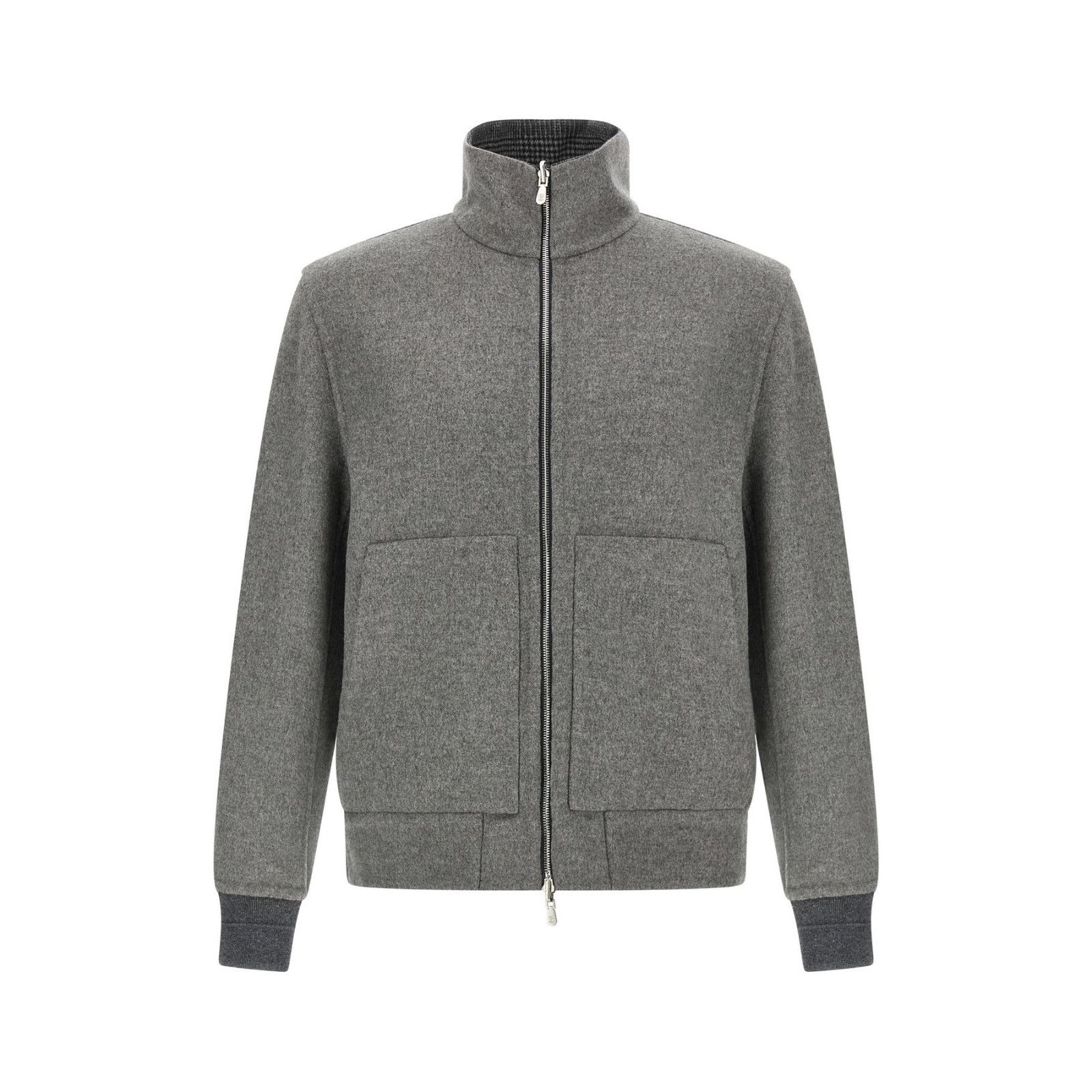 Brunello Cucinelli BRUNELLO CUCINELLI $9900 Dark Gray Cashmere Reversible Bombe Size US XXL / EU 58 / 5 - 3 Thumbnail