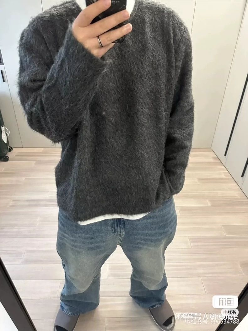 Our Legacy our legacyBlack and gray horse sea wool knitted sweater 250 Size US M / EU 48-50 / 2 - 4 Thumbnail