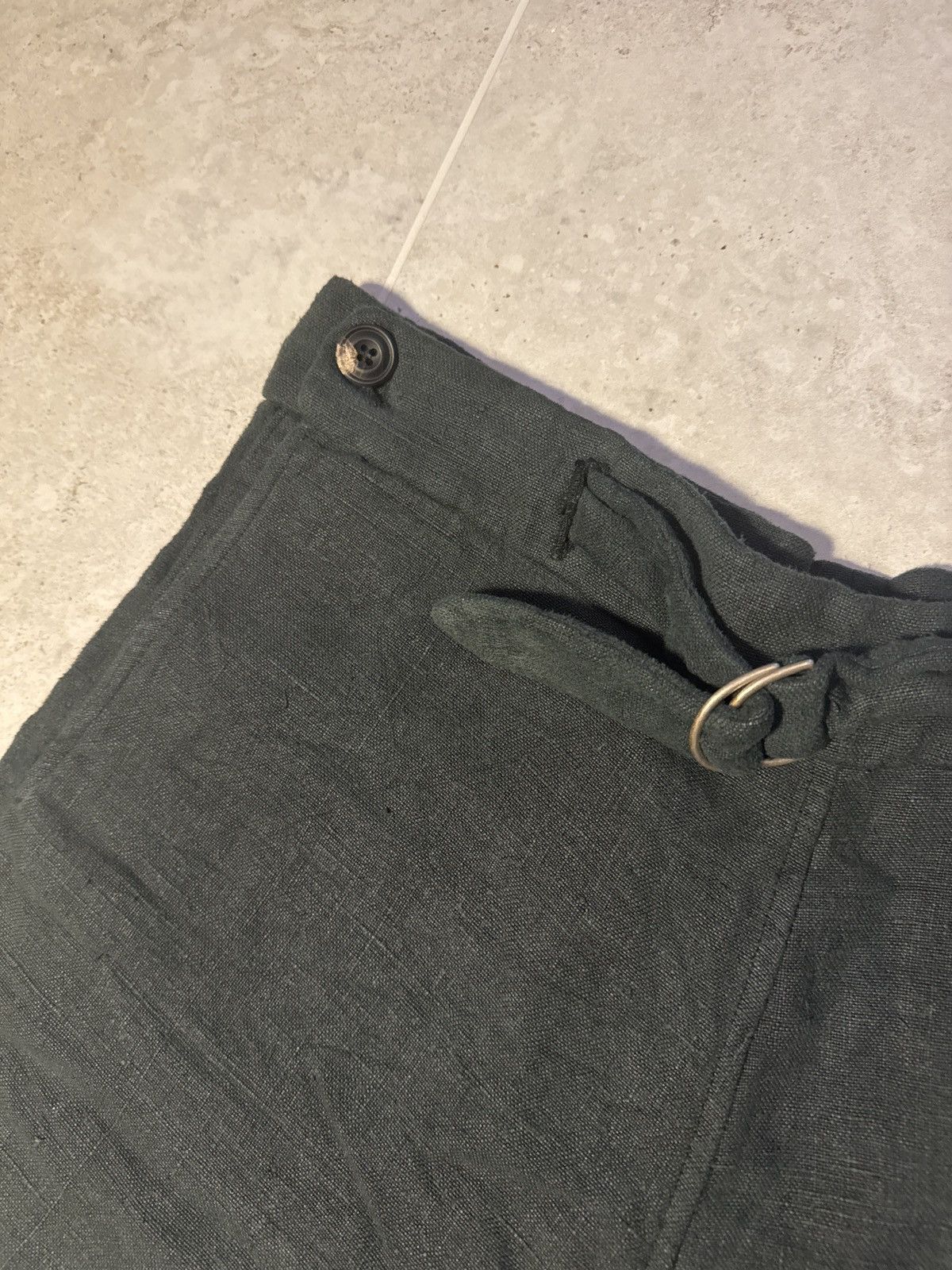 John Alexander Skelton Navy CVII Antique linen shorts Size US 33 - 2 Thumbnail