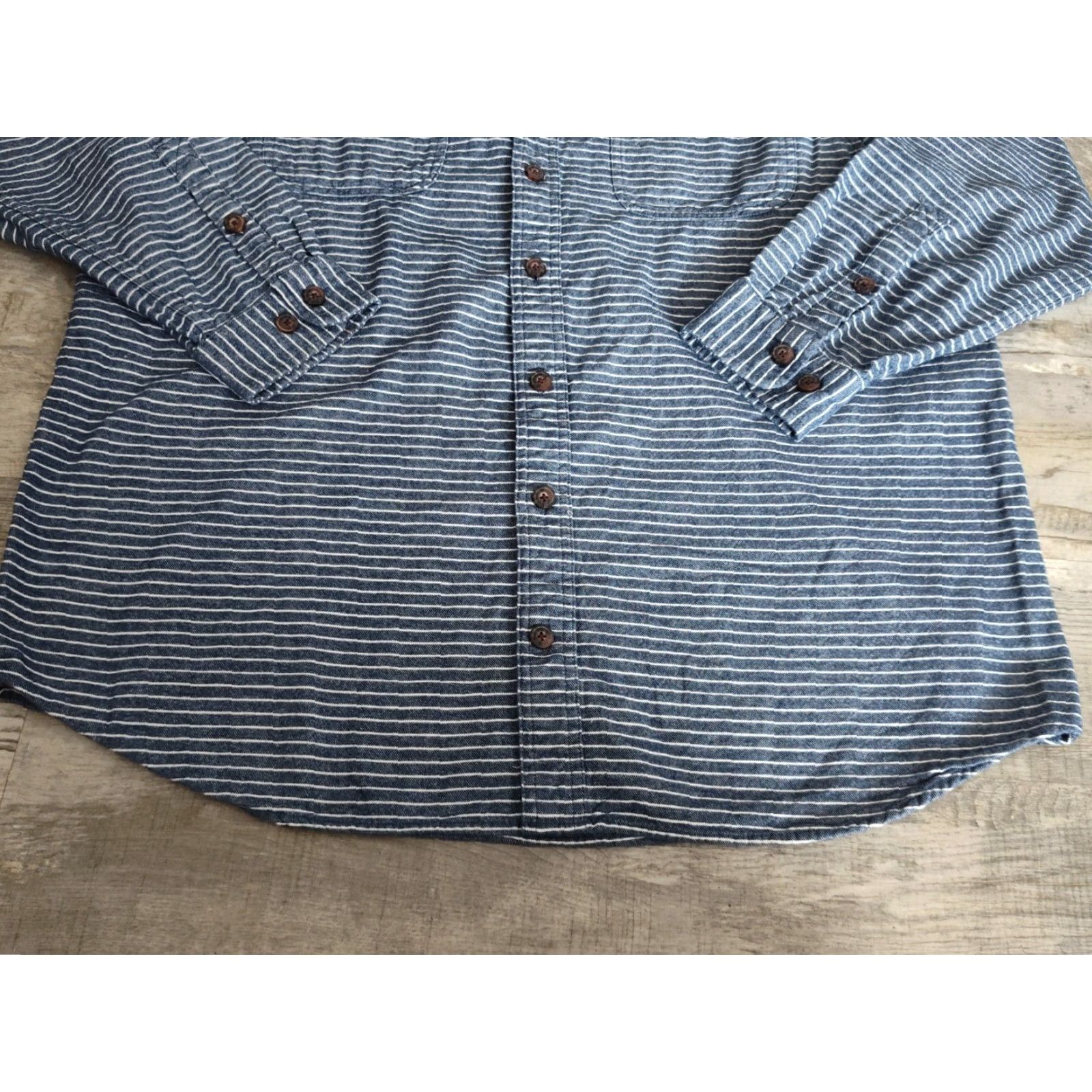 Duluth Trading Company VINTAGE Duluth Trading Co Men’s Flannel Shirt XL Tall Blue Striped Casual Workwear Long Sleeve Size US XL / EU 56 / 4 - 2 Thumbnail