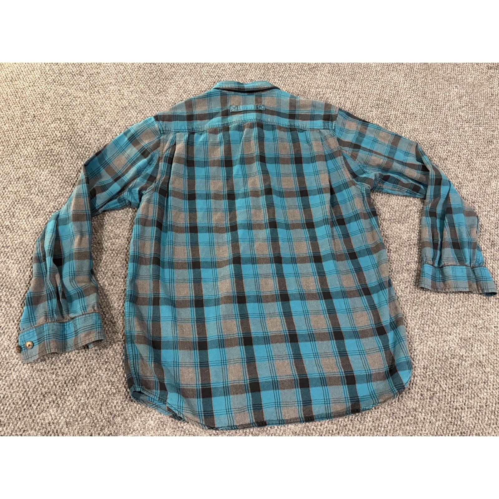 Duluth Trading Company Duluth Trading Co Shirt Mens XLT Blue Plaid Flannel Long Sleeve Button Front Shirt Size US XL / EU 56 / 4 - 6 Thumbnail
