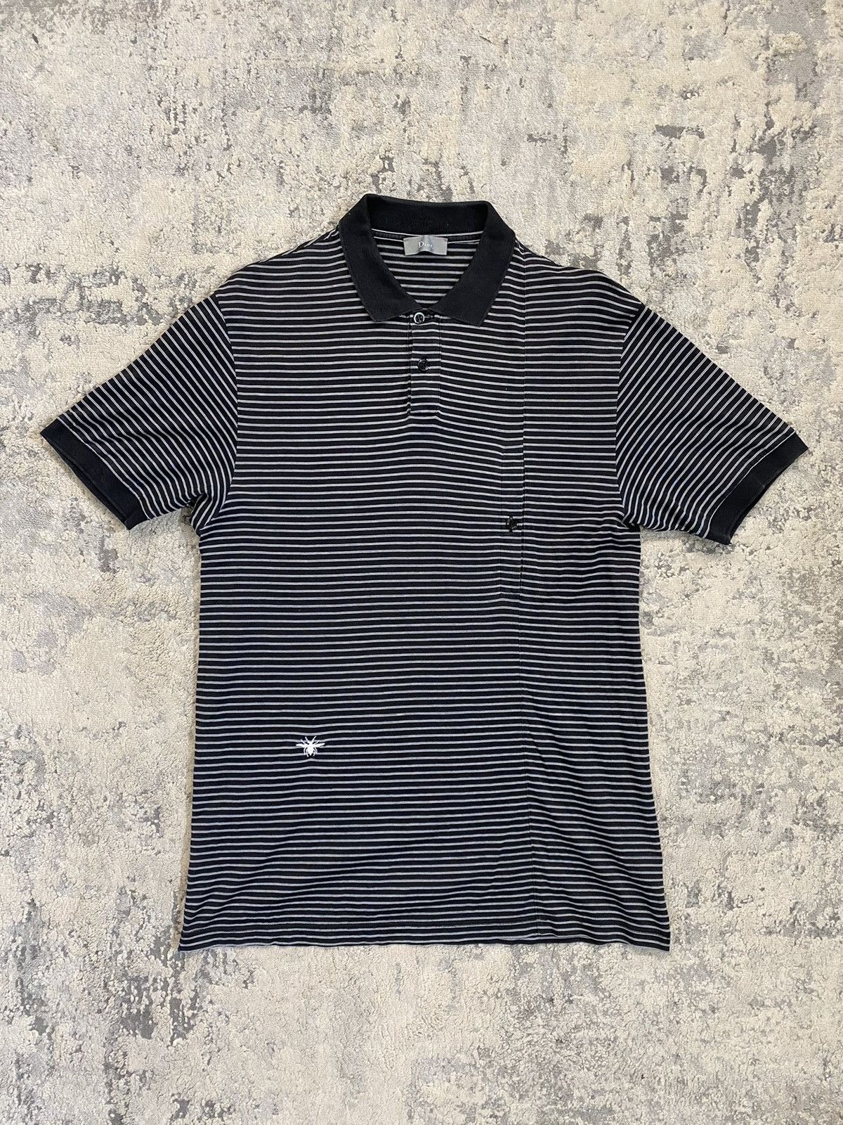 Dior × Hedi Slimane Dior Homme Striped Bee Polo - SS07  
