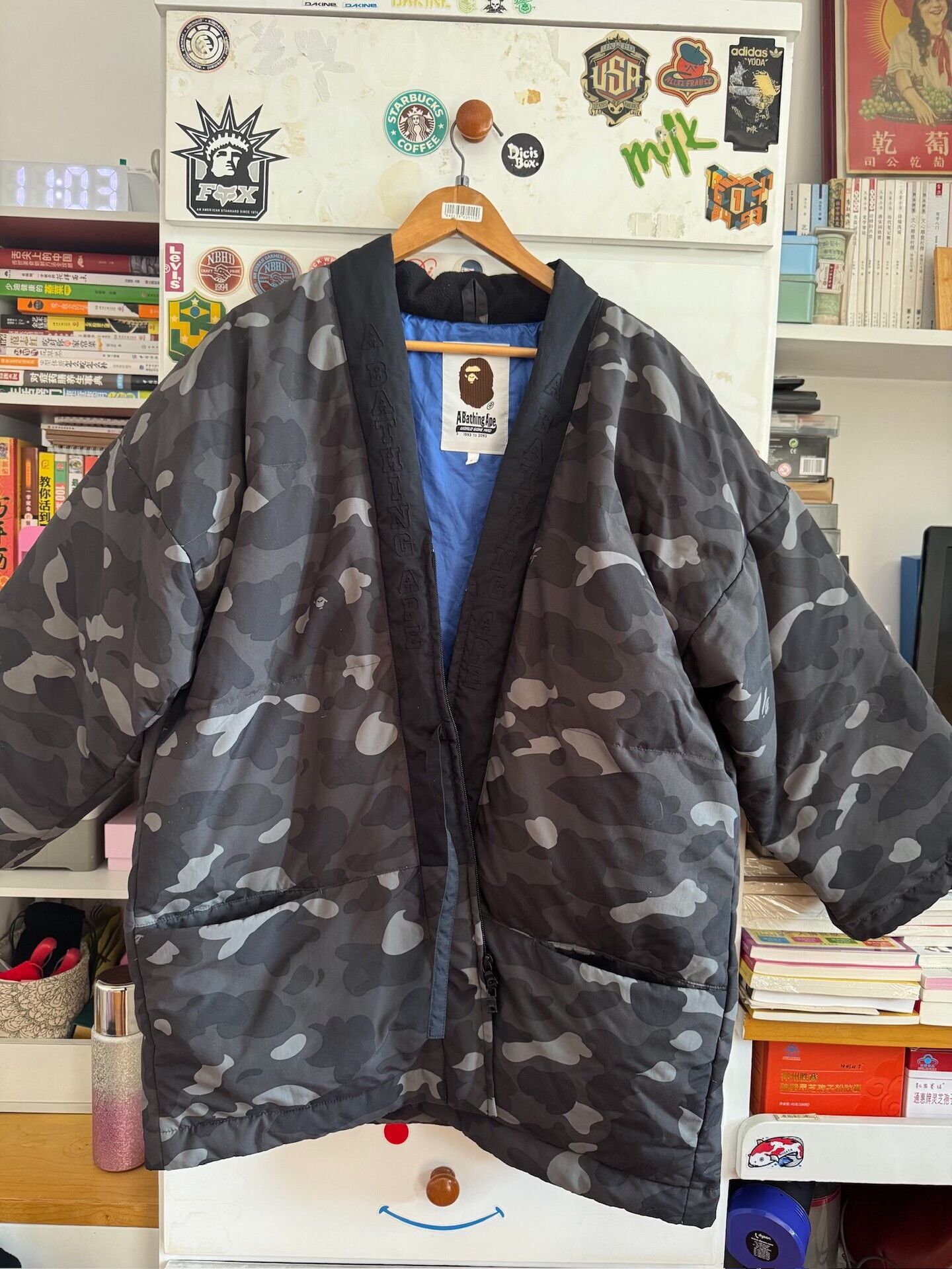 Bape Bape Black Camo Down Robe Jacket Size US L / EU 52-54 / 3 - 1 Thumbnail