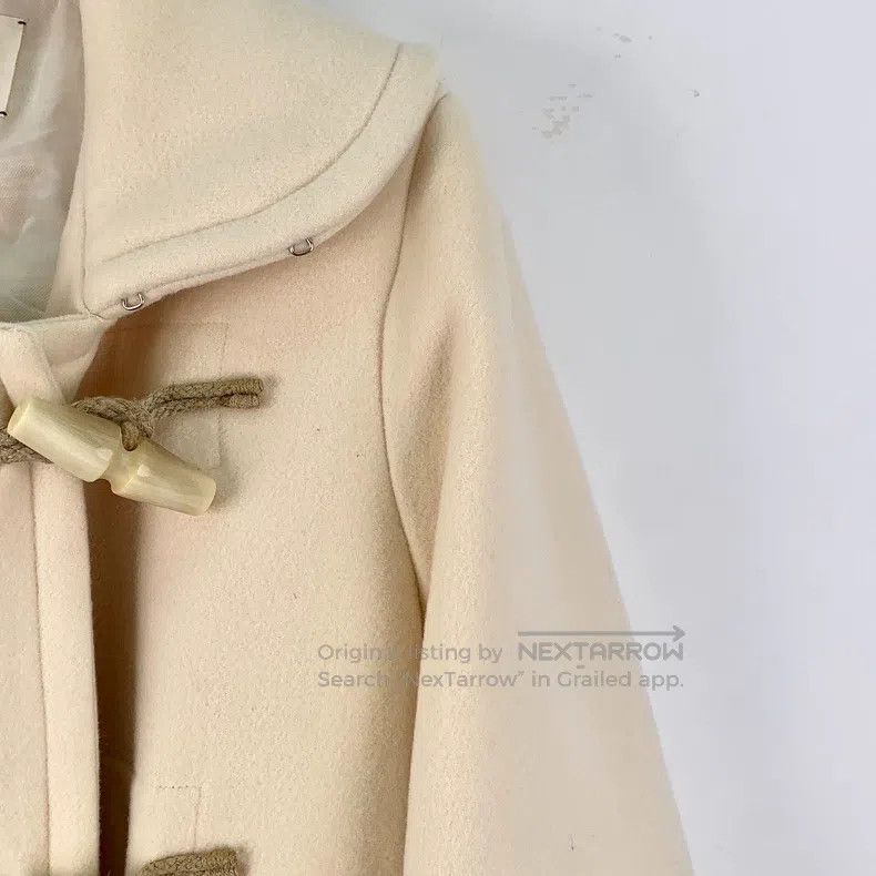Hermes Hermes Beige Wool Lapel Horn Button Long Sleeve Coat Size XXS / US 00 / IT 34 - 3 Thumbnail