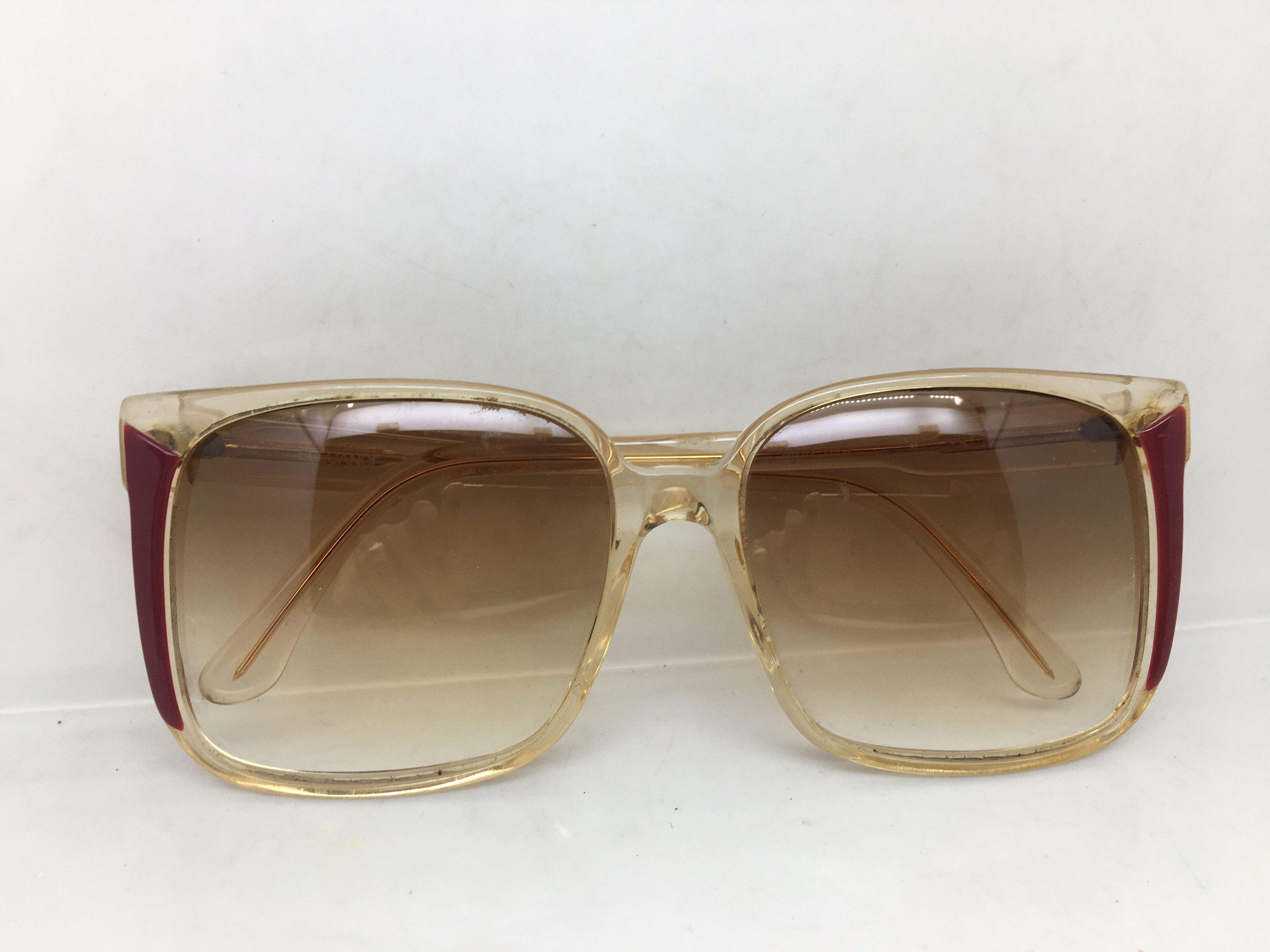 Vintage Vintage Elegance Clear Acetate Sunglasses Frame Italy Size ONE SIZE - 8 Thumbnail