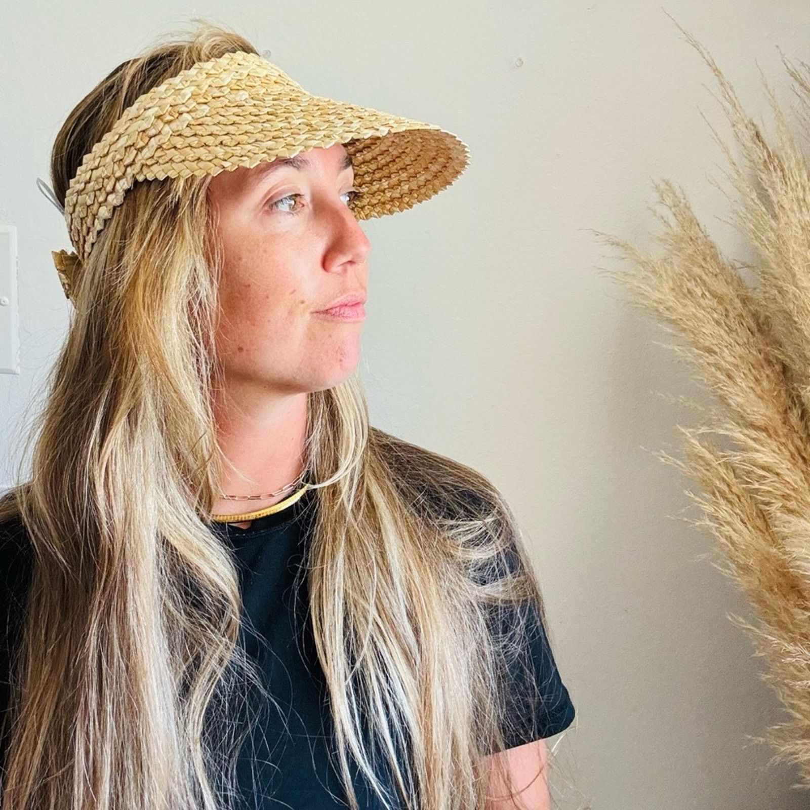 Anthropologie Wide Frayed Straw Hat Size S Anthropologie Straw Hats for Women for sale | eBay main image 2
