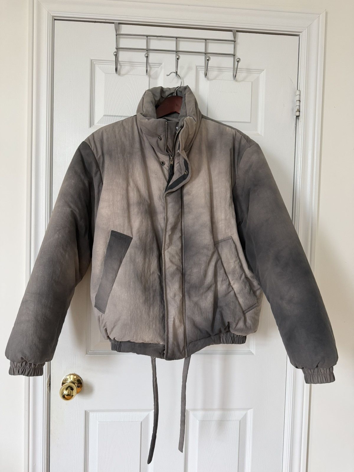 Acne Studios Acne Studios Grey Garment-Dyed Puffer Jacket Size US S / EU 44-46 / 1 - 1 Thumbnail