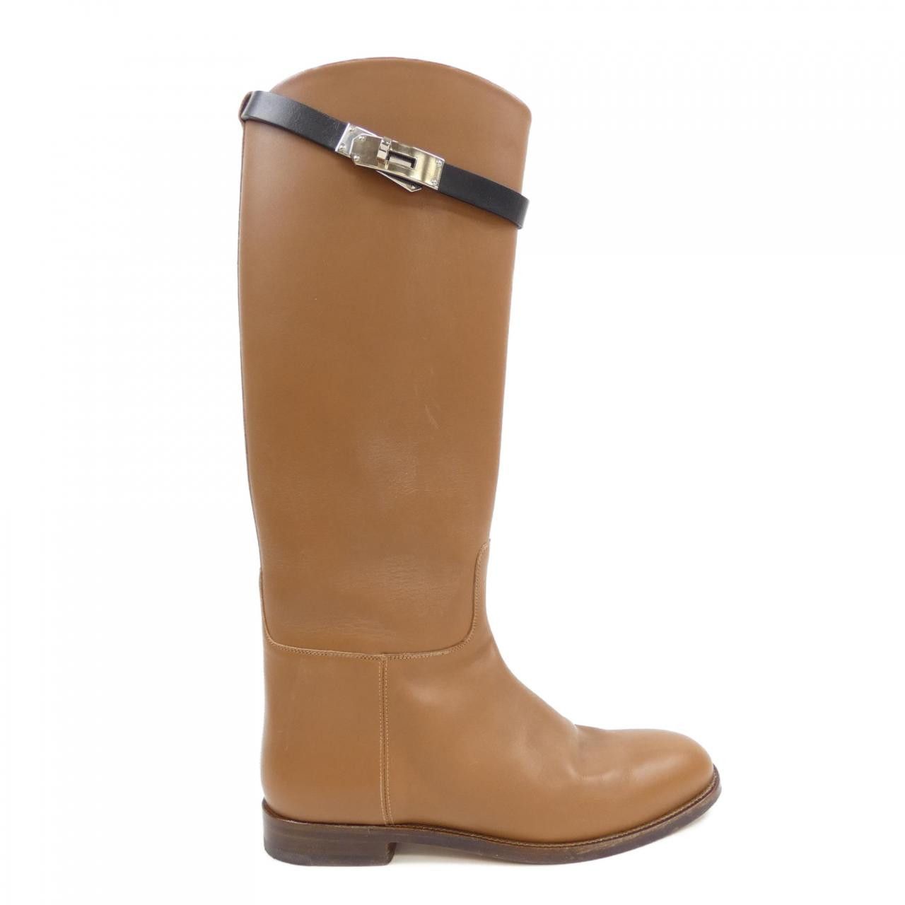 Hermes Hermes Hermes Box Calf Long Boots Leather Shoes DUTY FREE for USA Size ONE SIZE - 1 Thumbnail