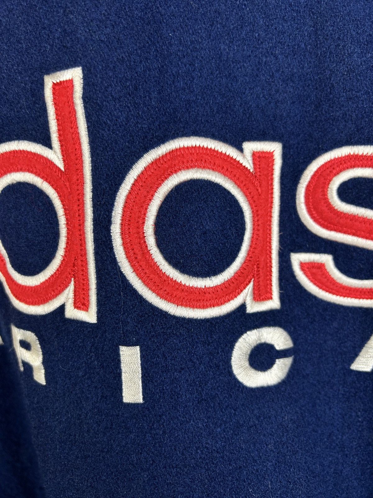 Adidas 90s Adidas America Wool Leather Varsity Bomber Jacket Blue S Size US S / EU 44-46 / 1 - 10 Thumbnail