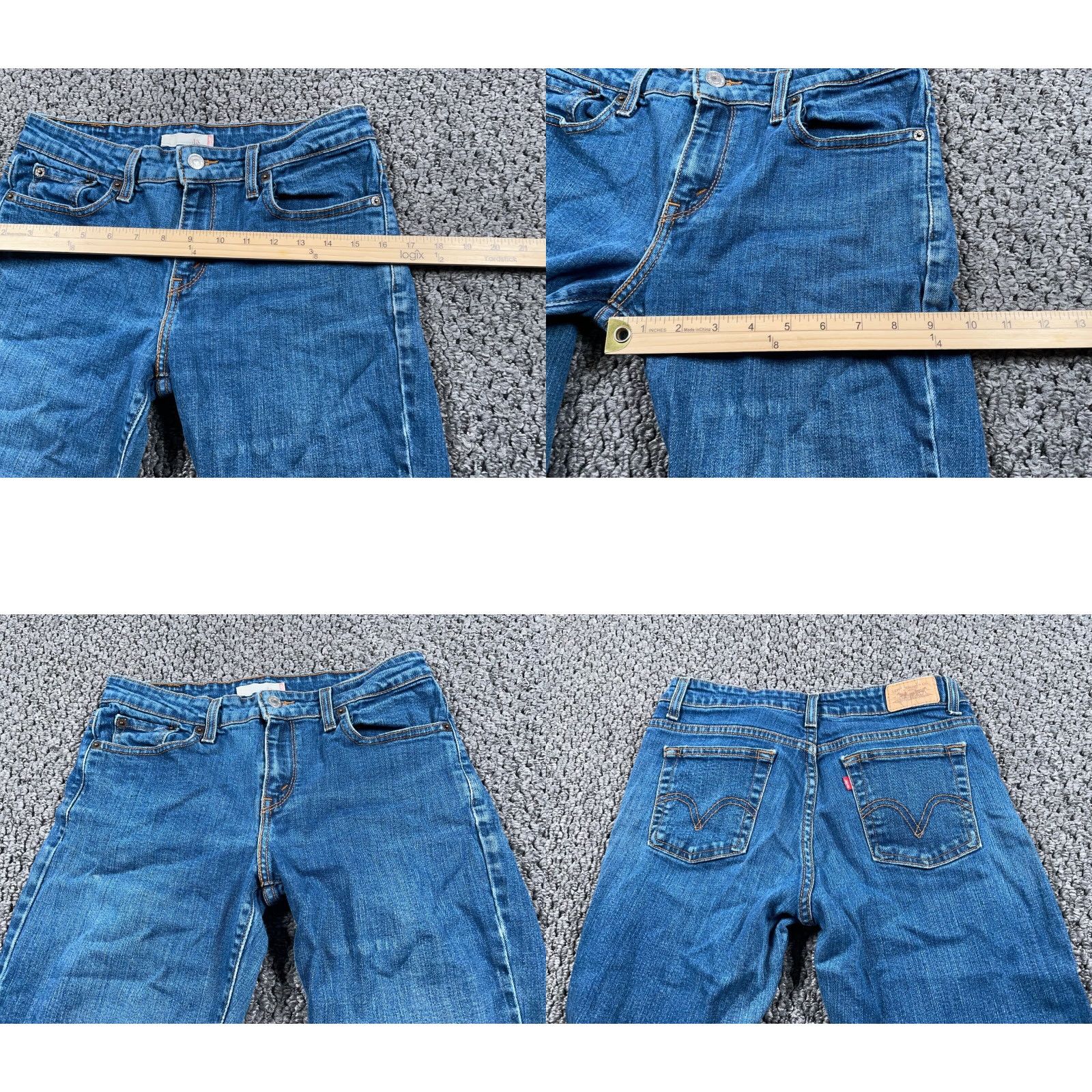 Levi's VINTAGE Levi's Jeans Bootcut Womens 8P 29 x 25 Blue Denim Stretch 515 Pocket Design Size 30" / US 8 / IT 44 - 8 Thumbnail