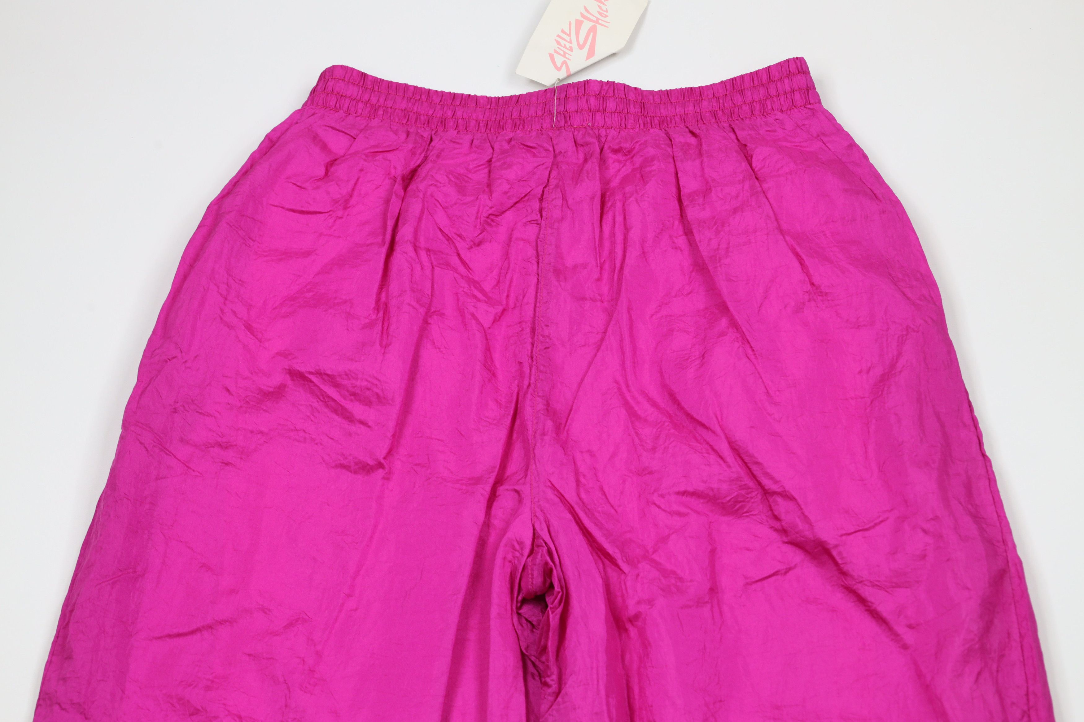 Vintage Deadstock Vintage 90s Streetwear Nylon Joggers Pants Pink Size 28" / US 6 / IT 42 - 12 Thumbnail