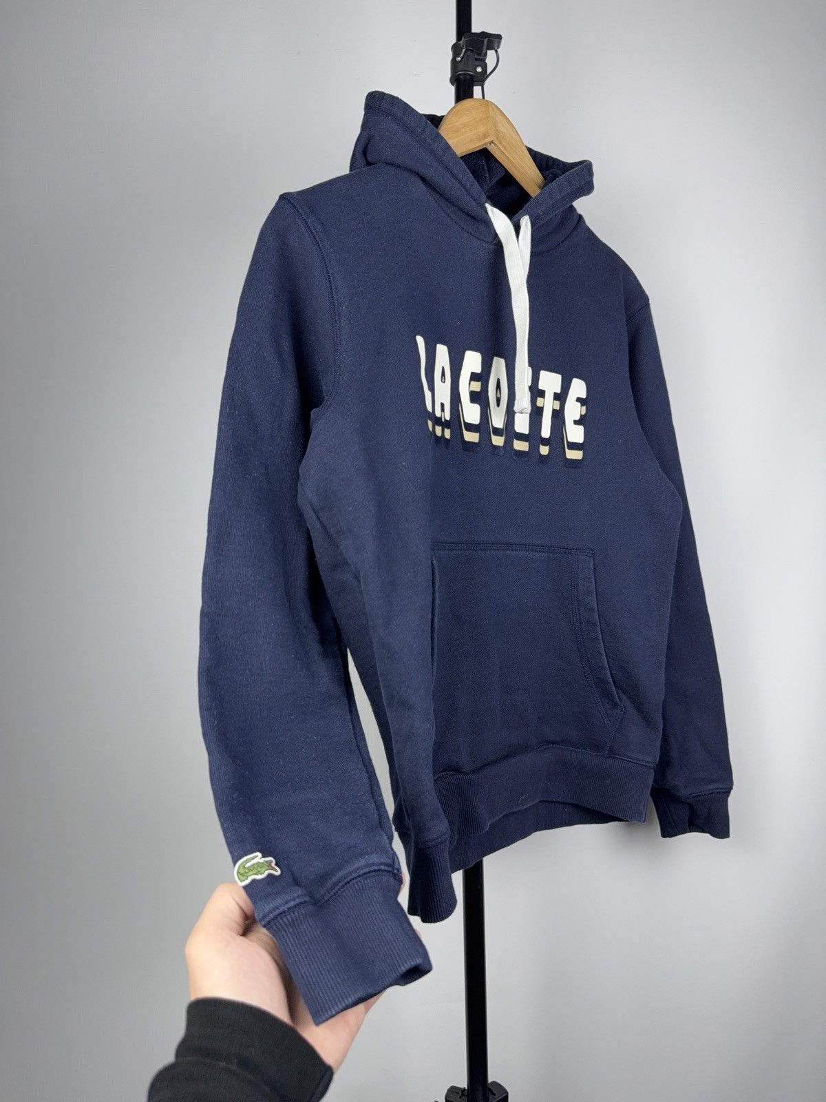 Lacoste × Vintage Vintage 00s Lacoste Bog Logo Supreme style Hoodie Size US S / EU 44-46 / 1 - 2 Thumbnail