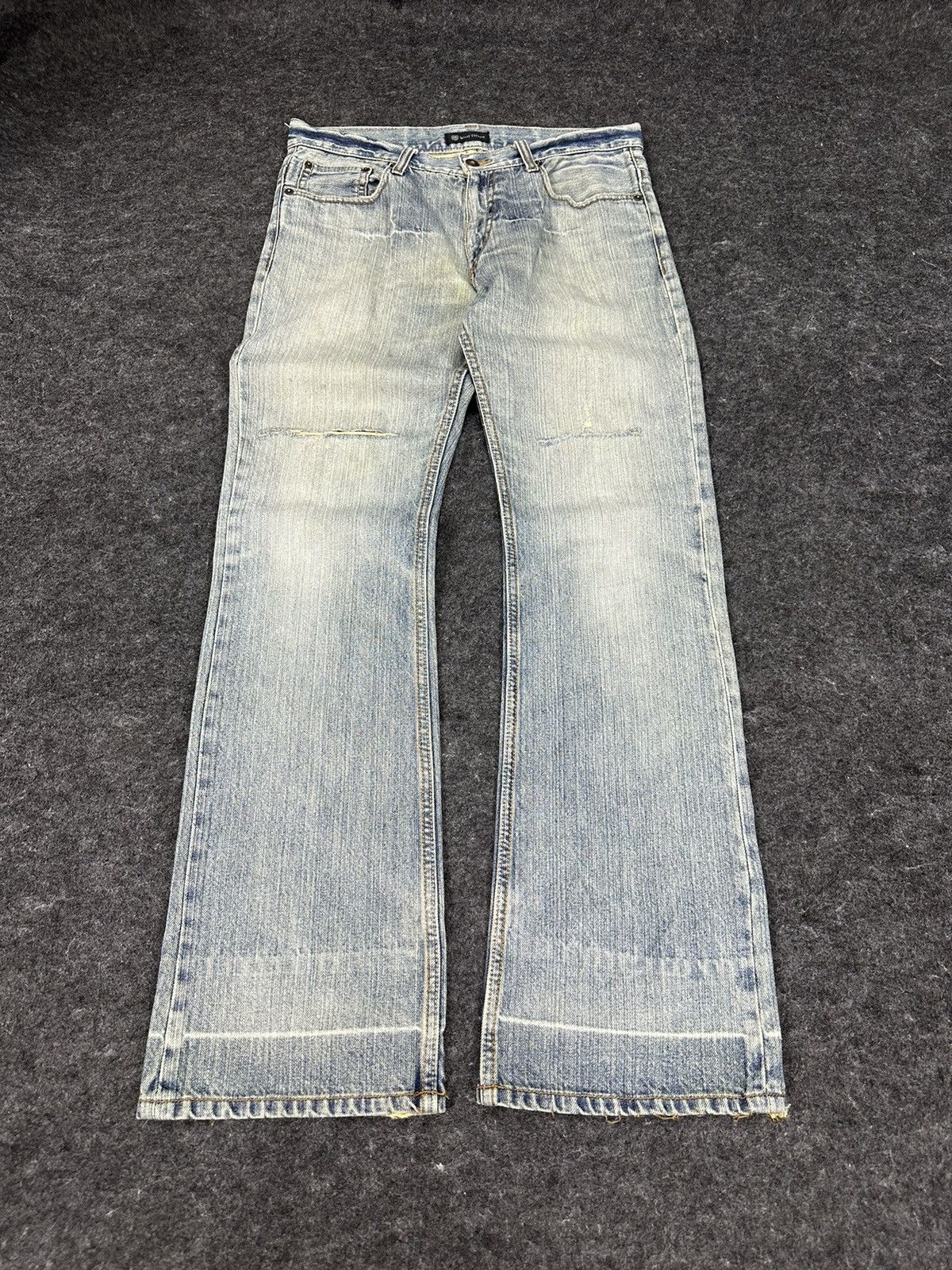 If Six Was Nine Root Three Flare Distressed Vintage Denim 32x33 D730 Size US 32 / EU 48 - 1 Thumbnail