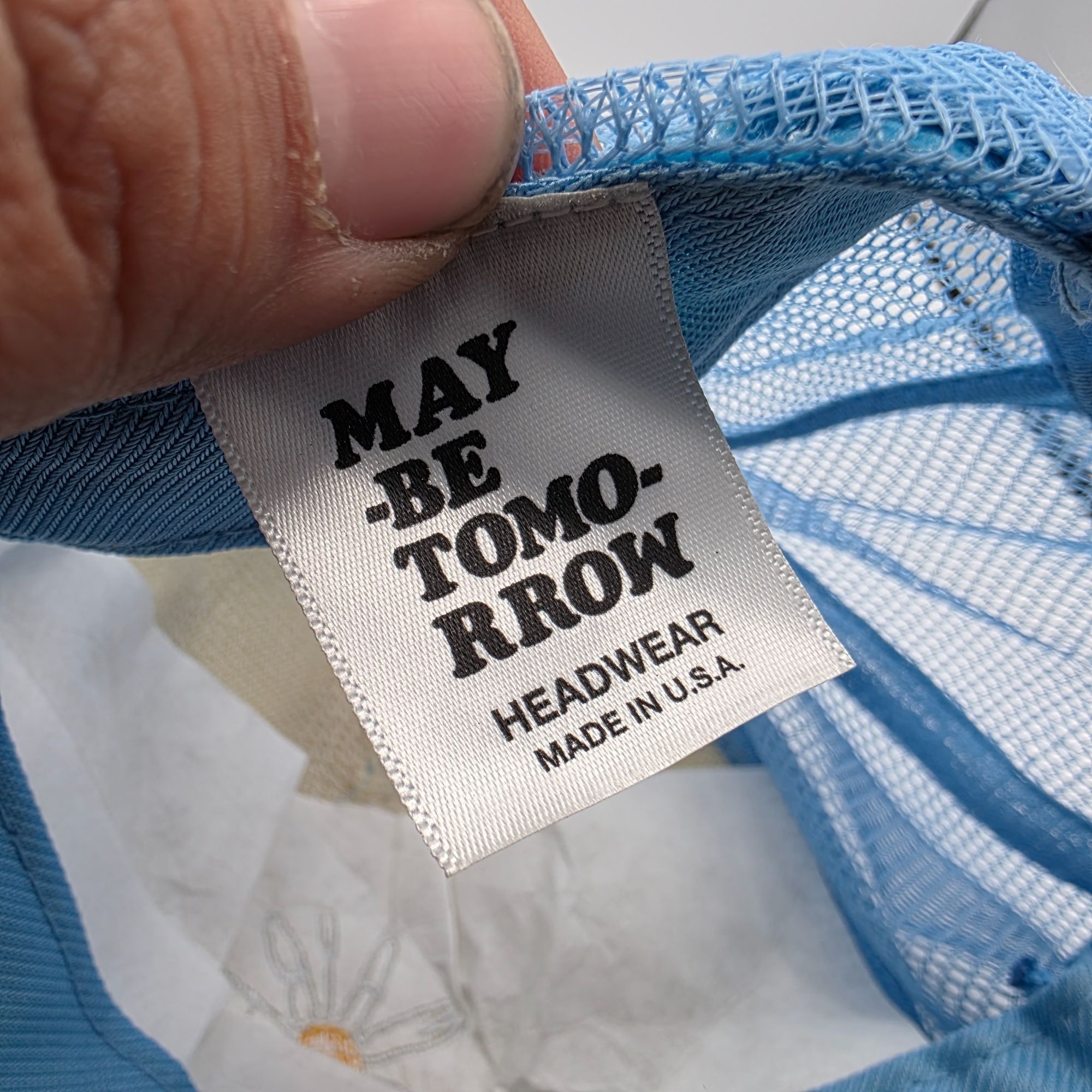 Other Maybe Tomorrow Womens Blue Floral Trucker Hat Casual Outdoor Size ONE SIZE - 6 Thumbnail