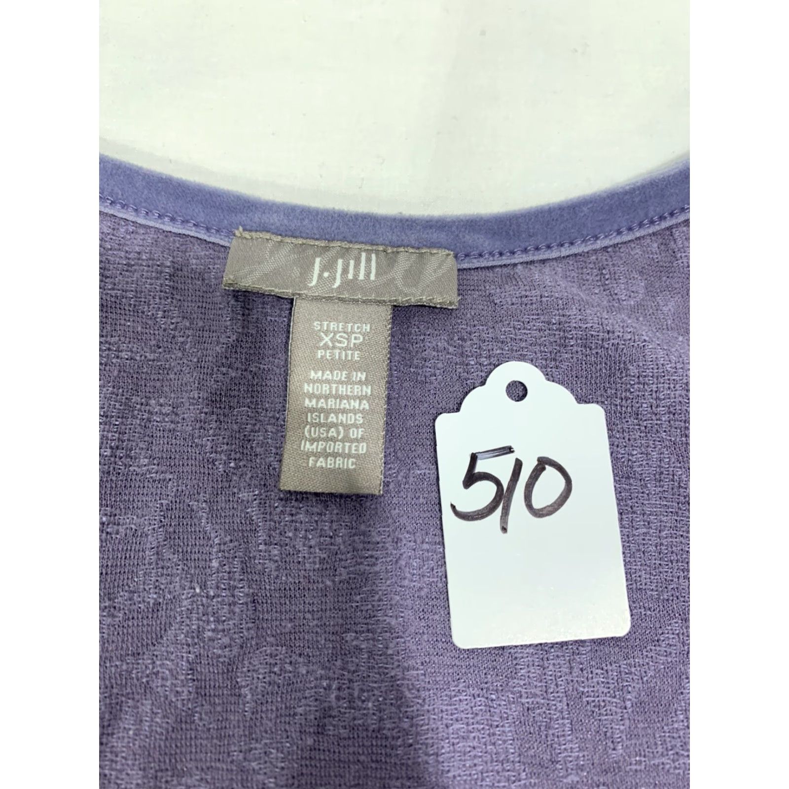 J. Jill VINTAGE J. Jill Purple Floral Long Sleeve Shirt Blouse PXS Petite Womens Embroidered Round Neck Floral 510 Size XS / US 0-2 / IT 36-38 - 6 Thumbnail