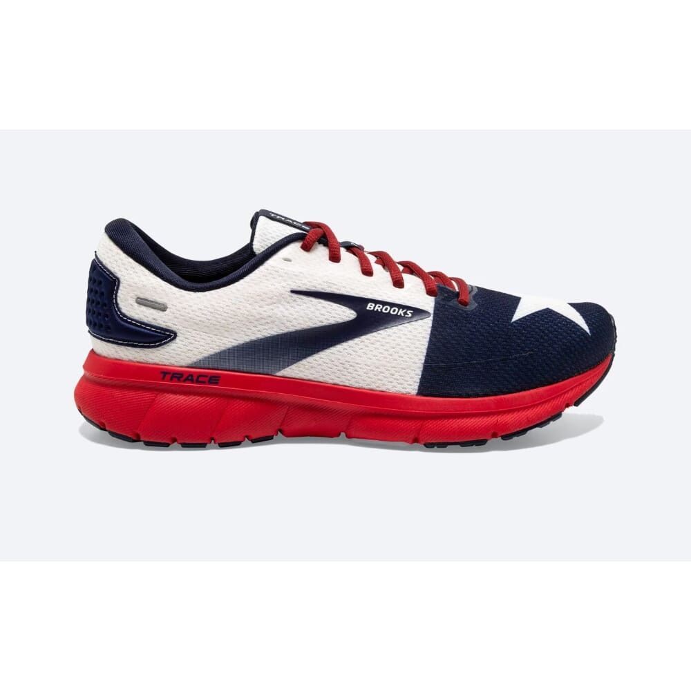 image of Brooks Trace 2 Red/white/navy 1103881D689 Shoes, Men's (Size 9.5)