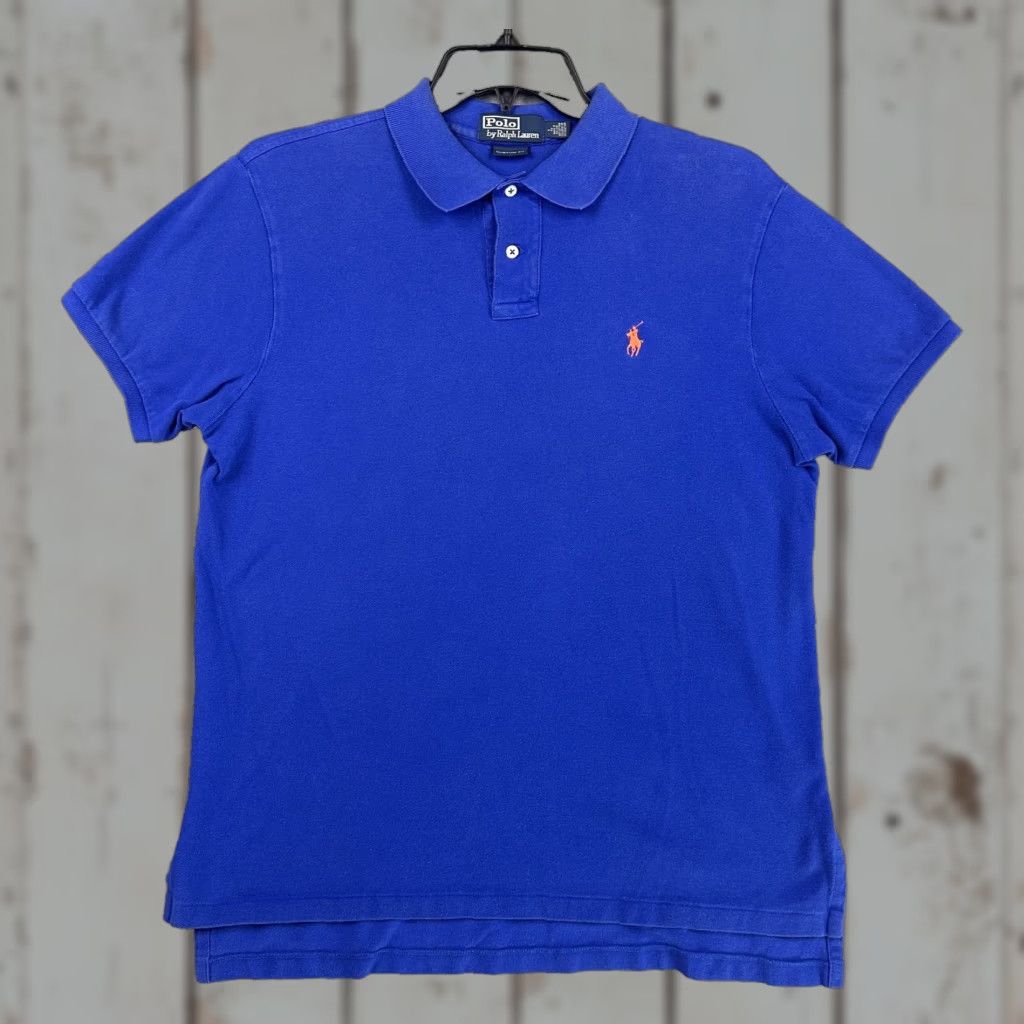 Polo Ralph Lauren Polo Ralph Lauren Polo Shirt Mens Large Blue Custom Fit Classic Pony Golf Casual Shirt Size US L / EU 52-54 / 3 - 1 Thumbnail