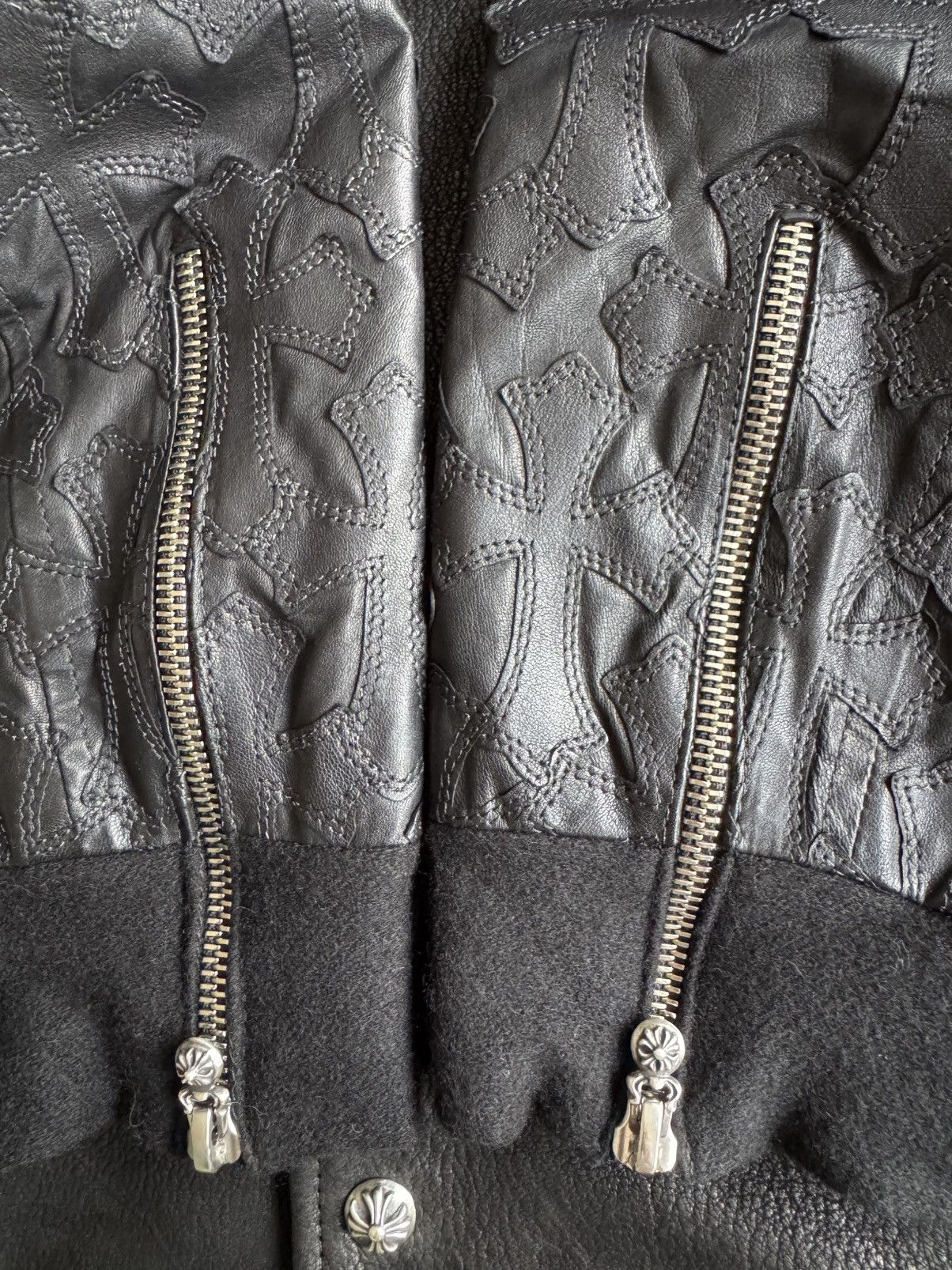 Chrome Hearts Flurries Leather Cemetery Cross Jacket Size US L / EU 52-54 / 3 - 10 Thumbnail