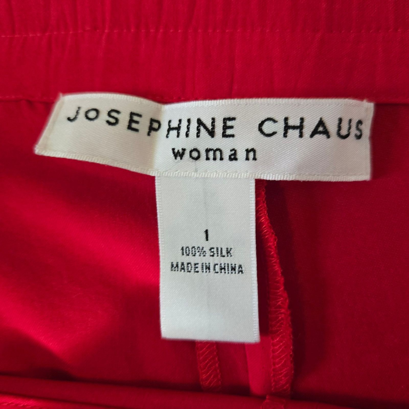 Vintage Vintage Red Silk Floral Embroidery Capri Pants Size 14 Size 36" / US 14 / IT 50 - 5 Thumbnail