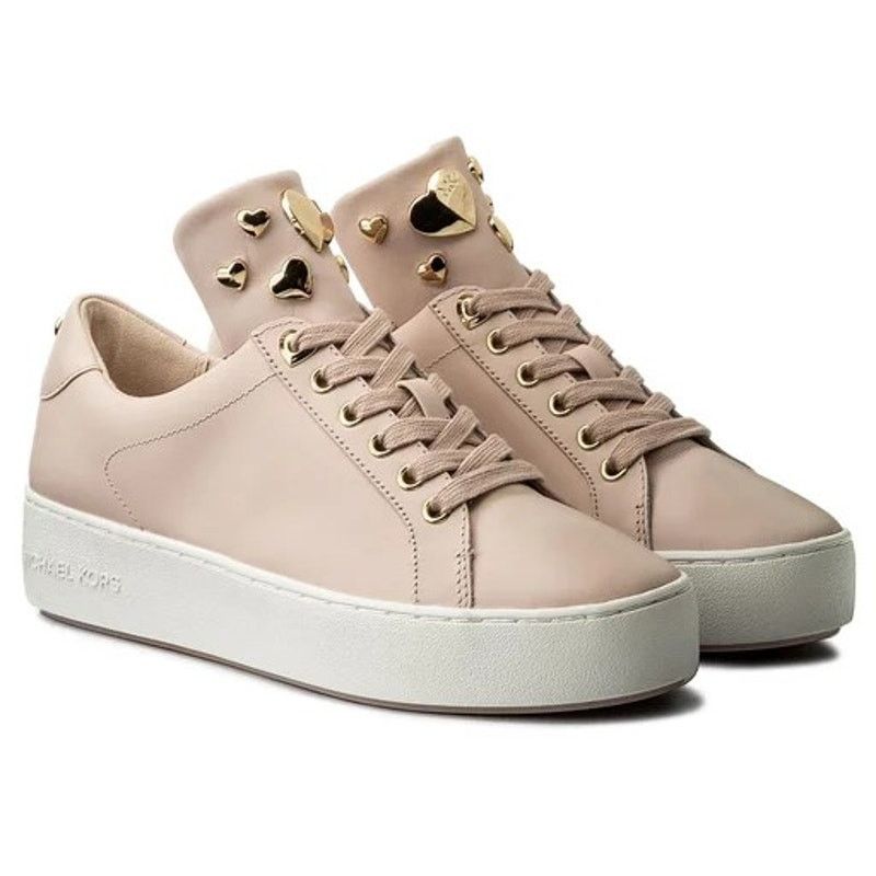Michael Kors MICHAEL KORS Mindy Leather Sneakers Applicated Hearts 9 M Size US 9 / IT 39 - 1 Thumbnail