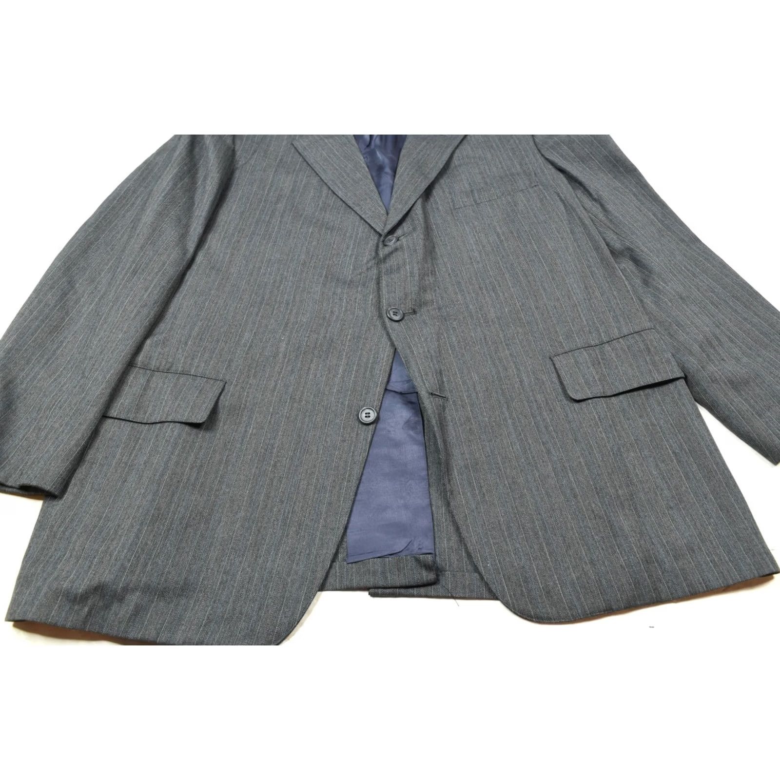 Vintage O'Connell'S Sport Coat Blazer Mens 46R Gray Herringbone Three-Button Classic Size 46R - 4 Thumbnail