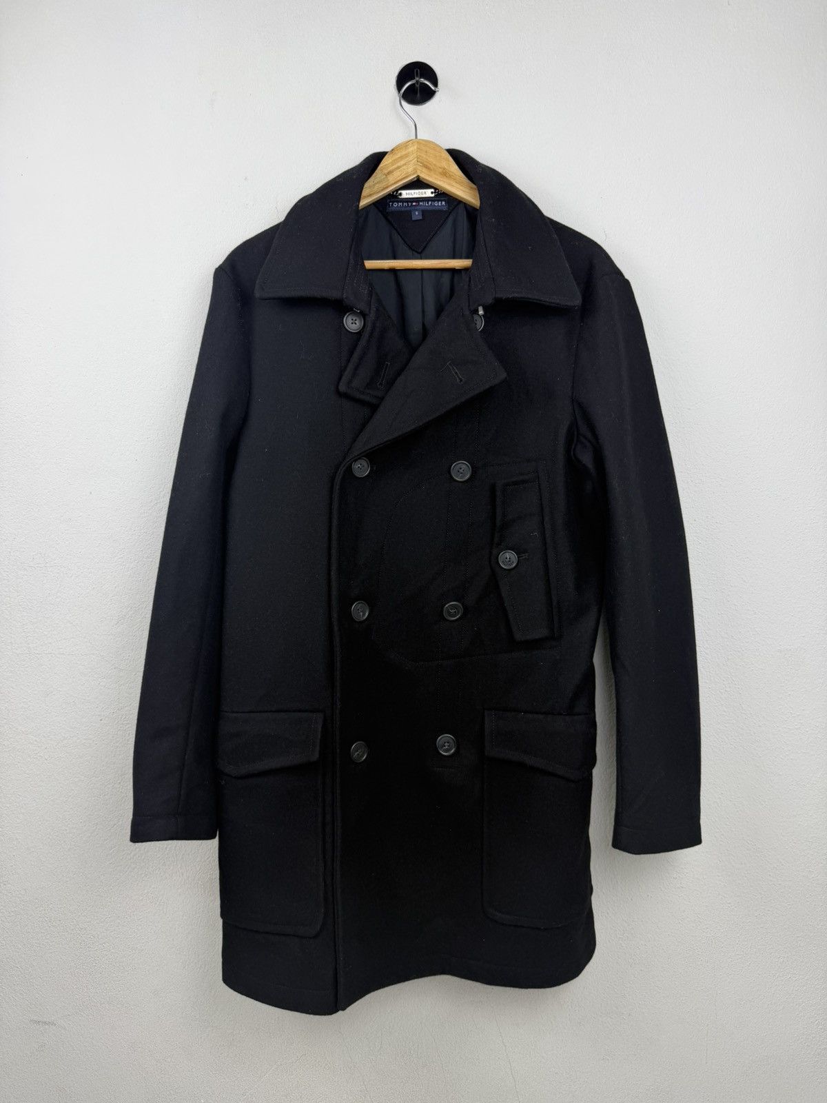 Tommy Hilfiger Tommy Hilfiger Double-Breasted Wool Blend Overcoat Size US S / EU 44-46 / 1 - 1 Thumbnail