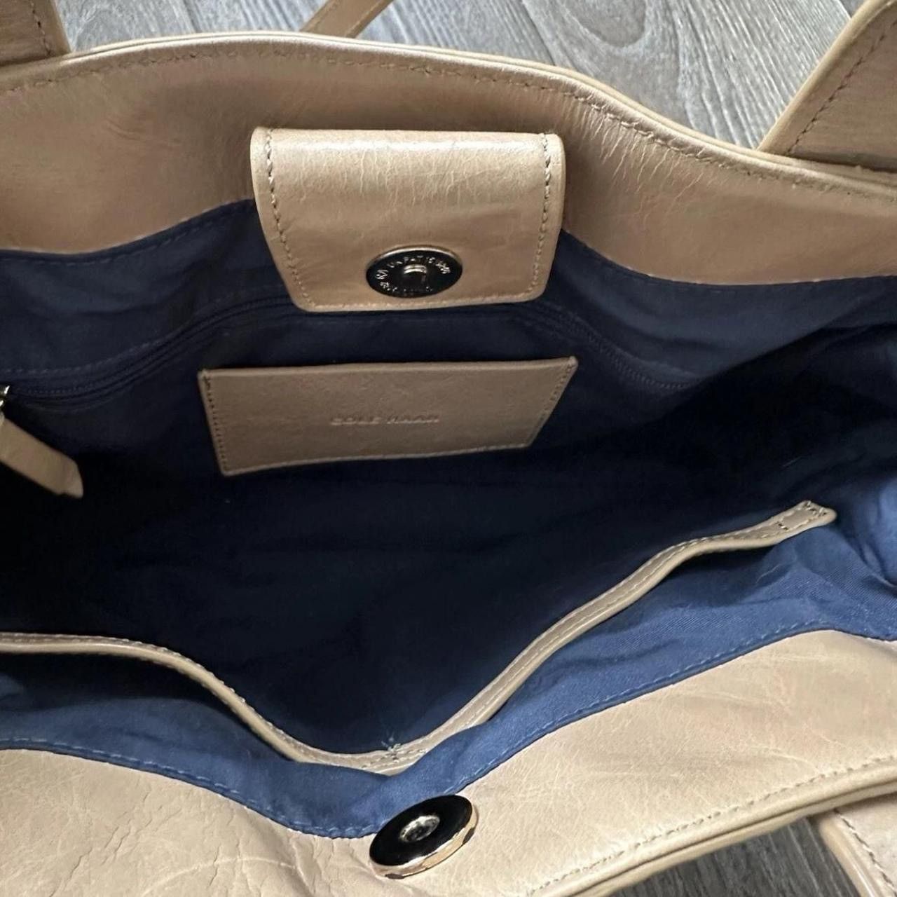 Cole Haan Cole Haan Bonheur Medium Satchel Tan Leather Shoulder Bag Size ONE SIZE - 5 Thumbnail