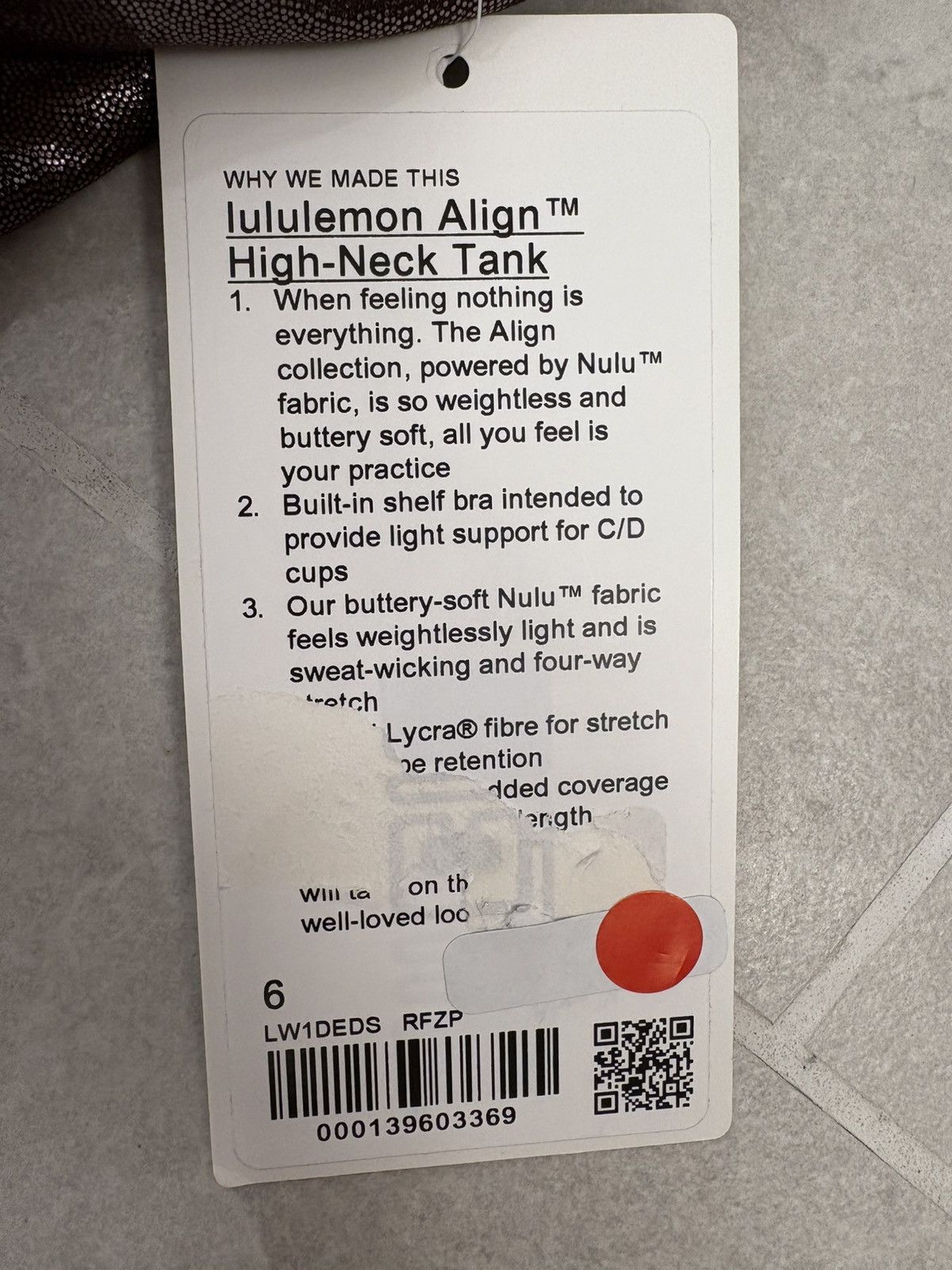 Lululemon Lululemon Align High Neck Tank Foil French Press Sz 6 Size M / US 6-8 / IT 42-44 - 3 Thumbnail