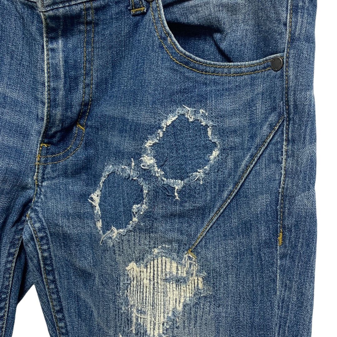 Number (N)ine NUMBER NINE NANO UNIVERSE CROPPED DISTRESSED DENIM JEANS Size US 31 - 4 Thumbnail