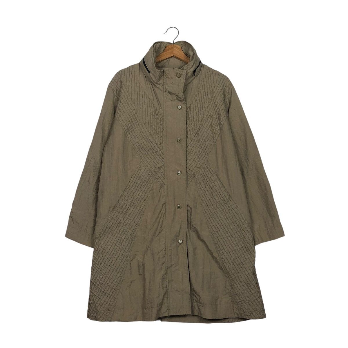 Japanese Brand 🔥VINTAGE CHORE LONG JACKET MANA PLEATED ISSEY MIYAKE Size US M / EU 48-50 / 2 - 3 Thumbnail