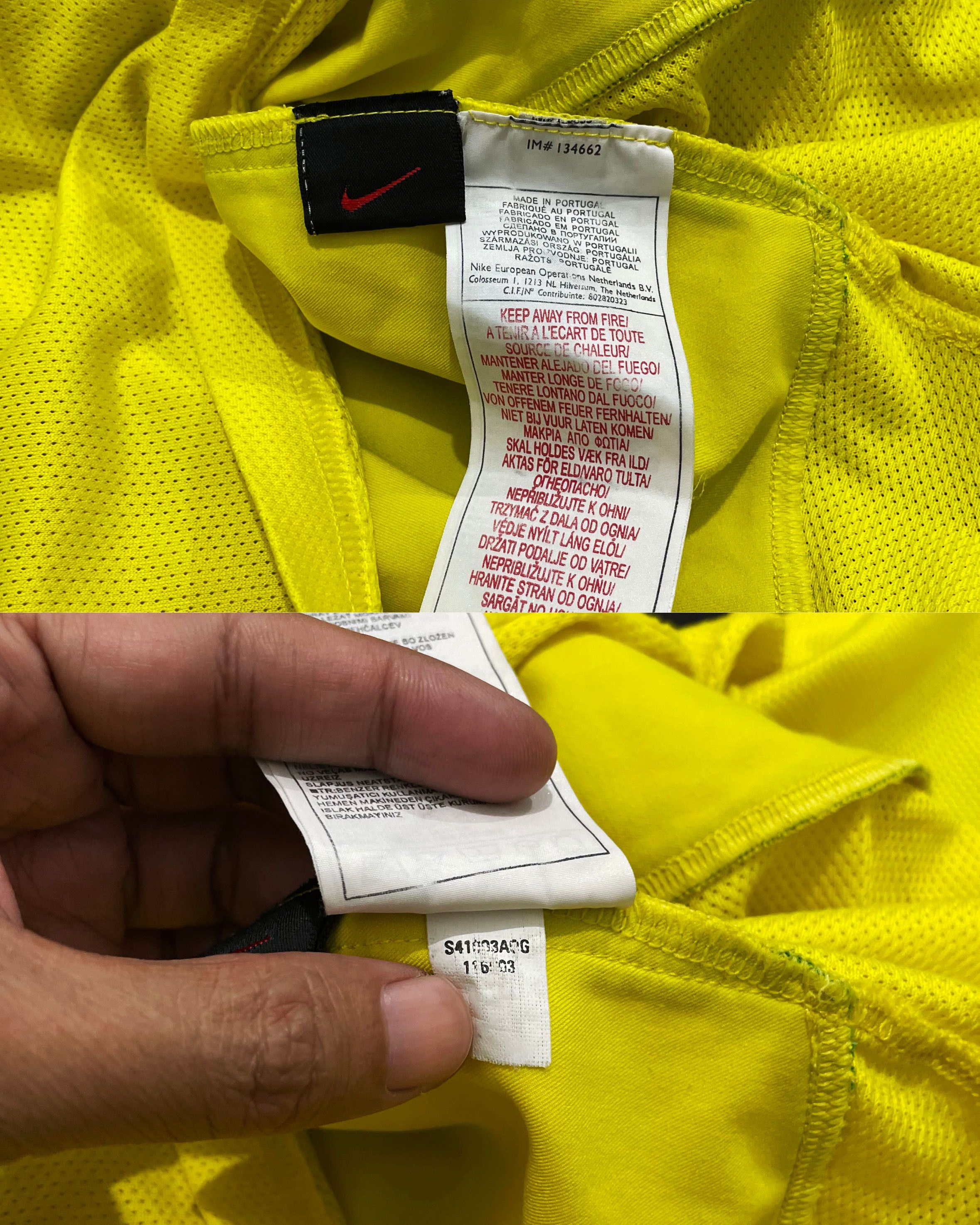 Nike Brazil Home Kit 2004 2005 2006 Size US XL / EU 56 / 4 - 6 Thumbnail