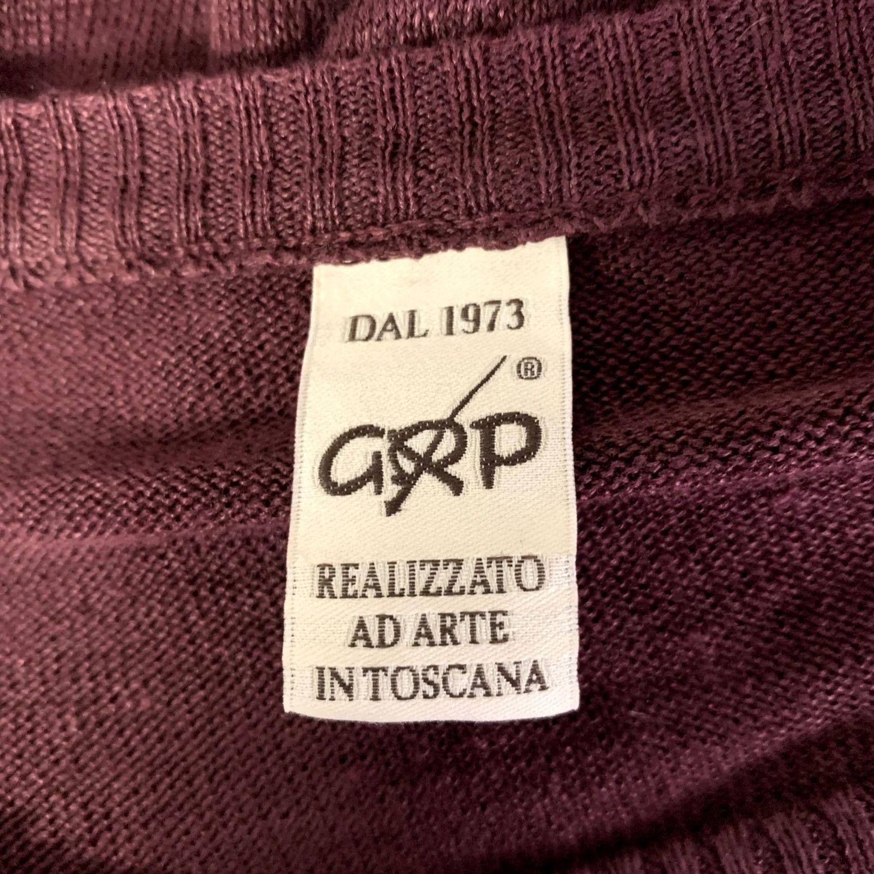 GRP GRP Size L Burgundy Knit Linen Shirt Size US L / EU 52-54 / 3 - 5 Thumbnail