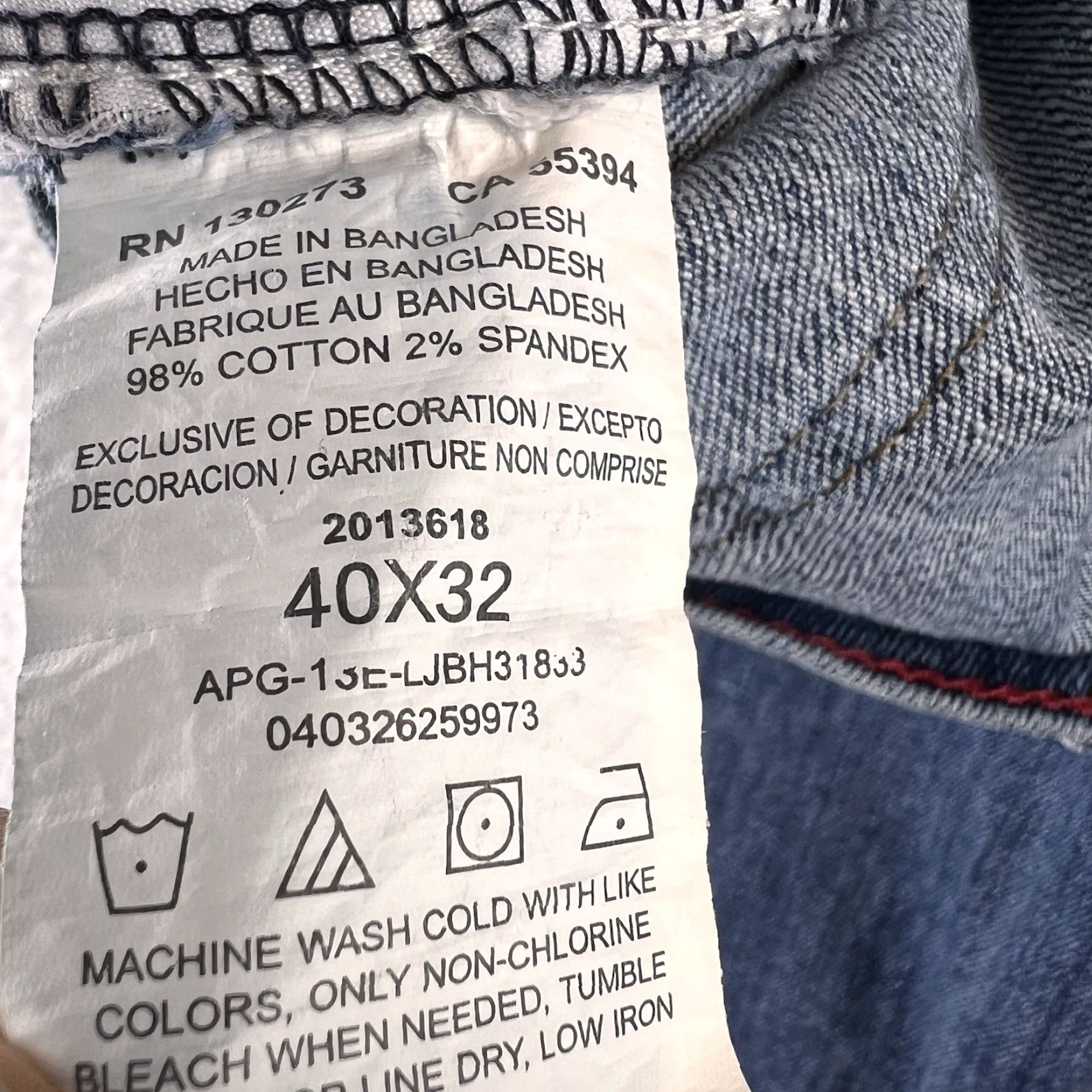 Wrangler Wrangler Jeans Mens Size 40 X 32 Straight Denim 5-Pocket Blue Cowboy USA Stars Comfort Stretch Regular Fit Size US 40 / EU 56 - 7 Thumbnail