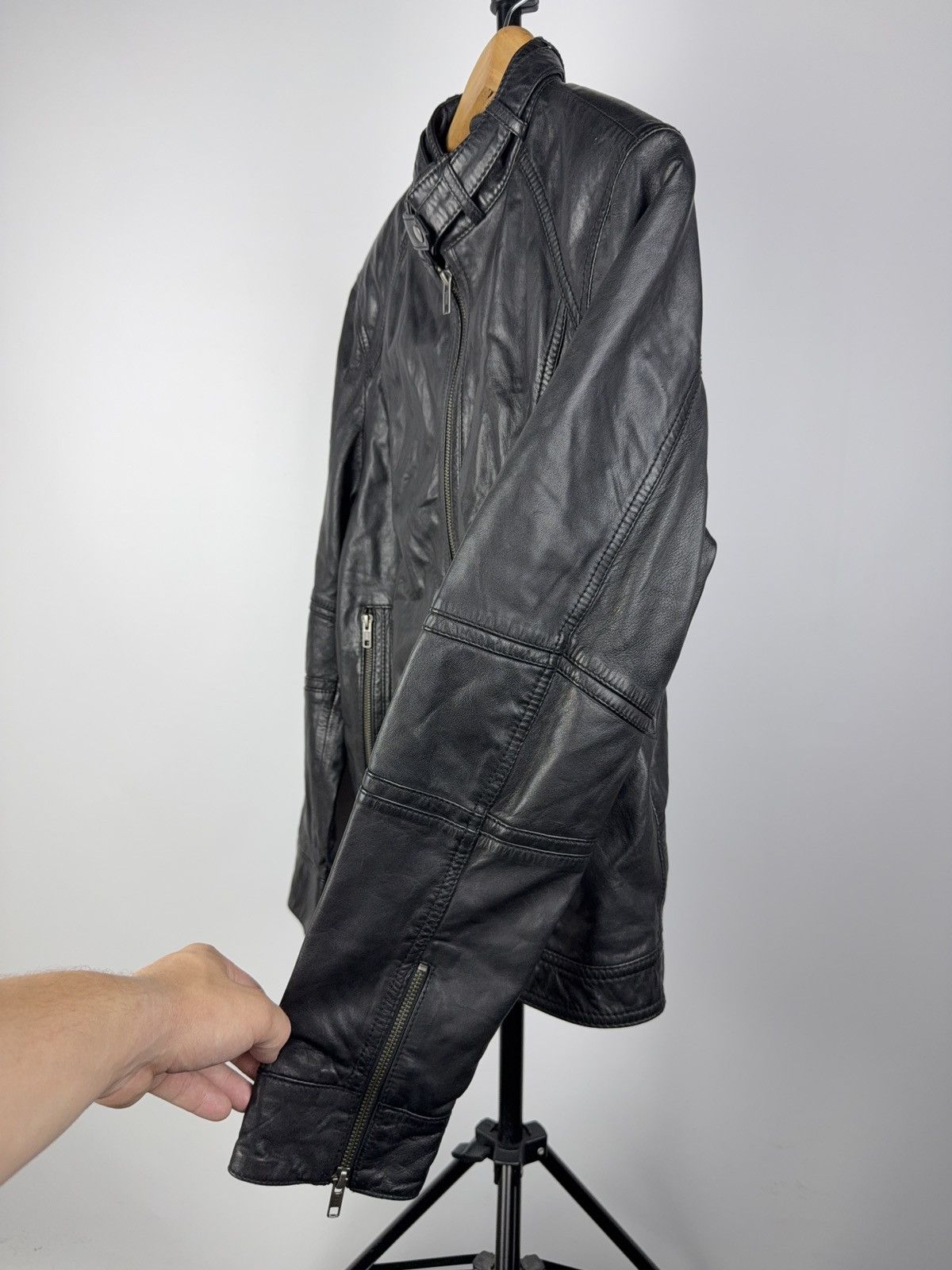 Vintage Vintage Leather Jacket Genuine Leahter bomber Moto Oldmoney Size L / US 10 / IT 46 - 6 Thumbnail