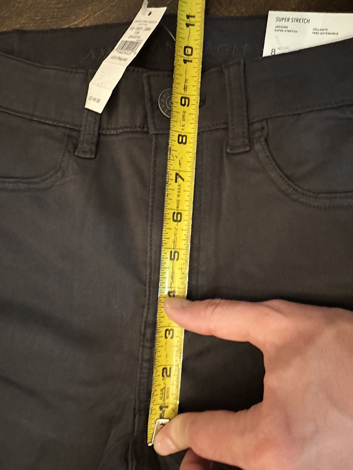 American Eagle Outfitters NWT American Eagle Super Stretch Black Jeggings-Sz 8 (30x28) Size 30" / US 8 / IT 44 - 3 Thumbnail