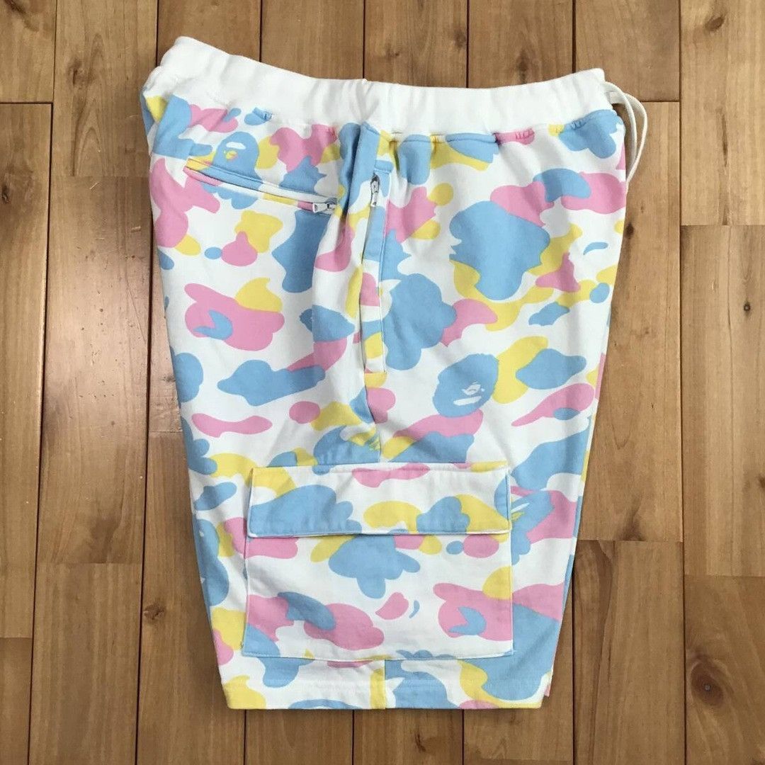 Bape × Nigo BAPE Multi camo sweat cargo shorts cotton candy camo ★size M Size US 32 / EU 48 - 4 Thumbnail
