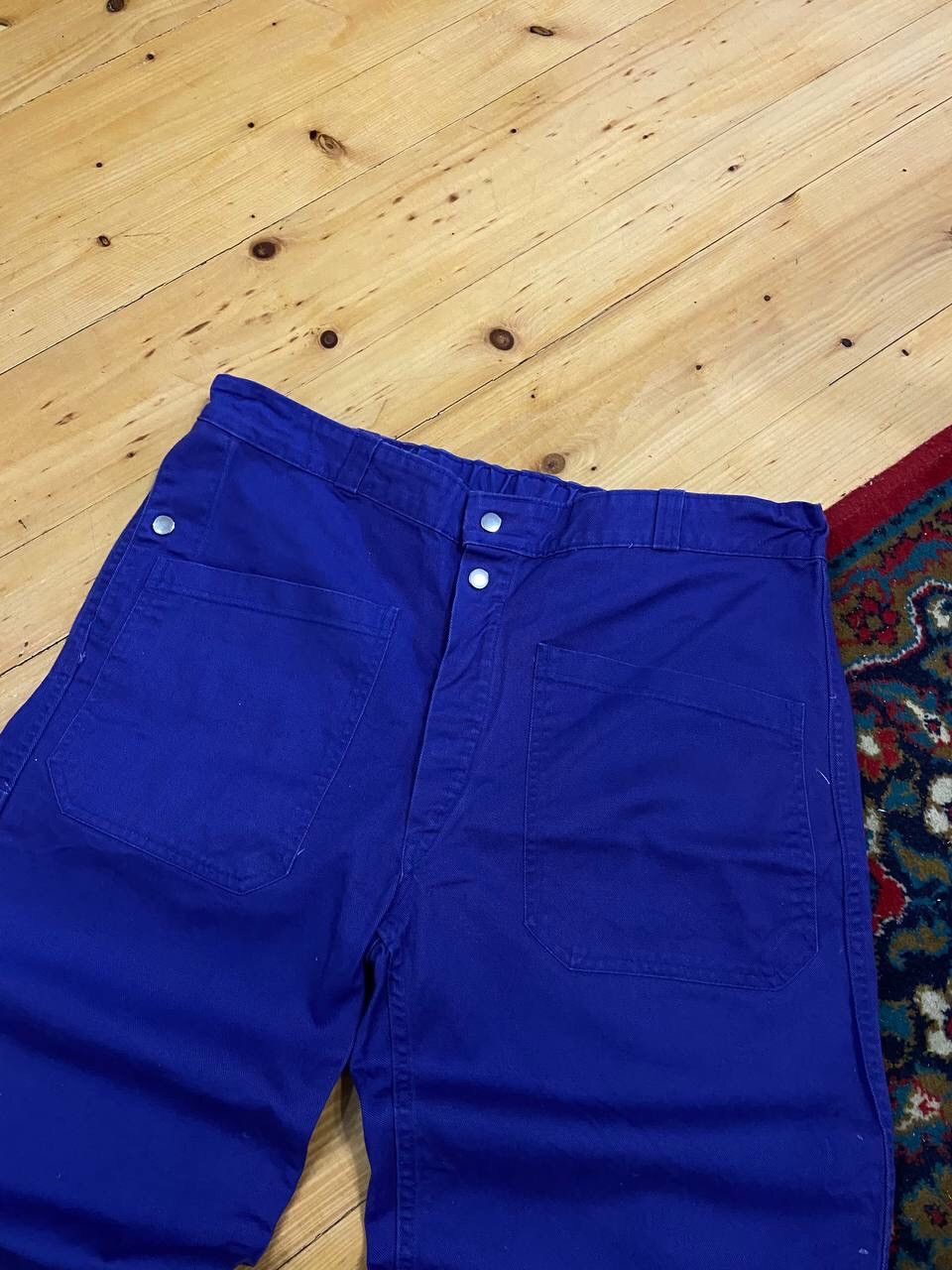 Le Laboureur Vintage French Workwear Washed Blue Front Pochets Pants Size US 33 - 4 Thumbnail