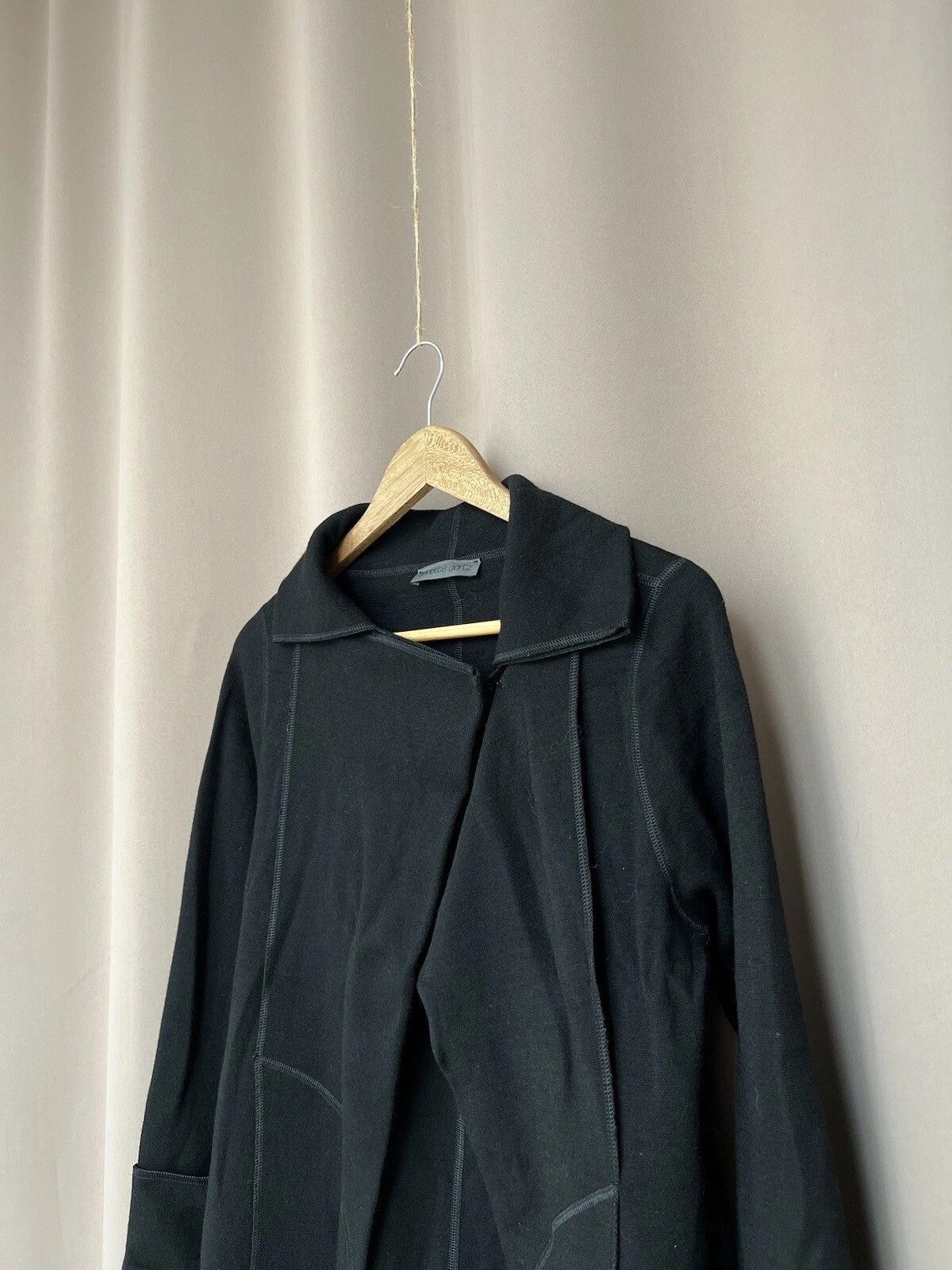 Annette Gortz Annette Gortz Black Mantle Open Cardigan Womens M/L Size M / US 6-8 / IT 42-44 - 4 Thumbnail