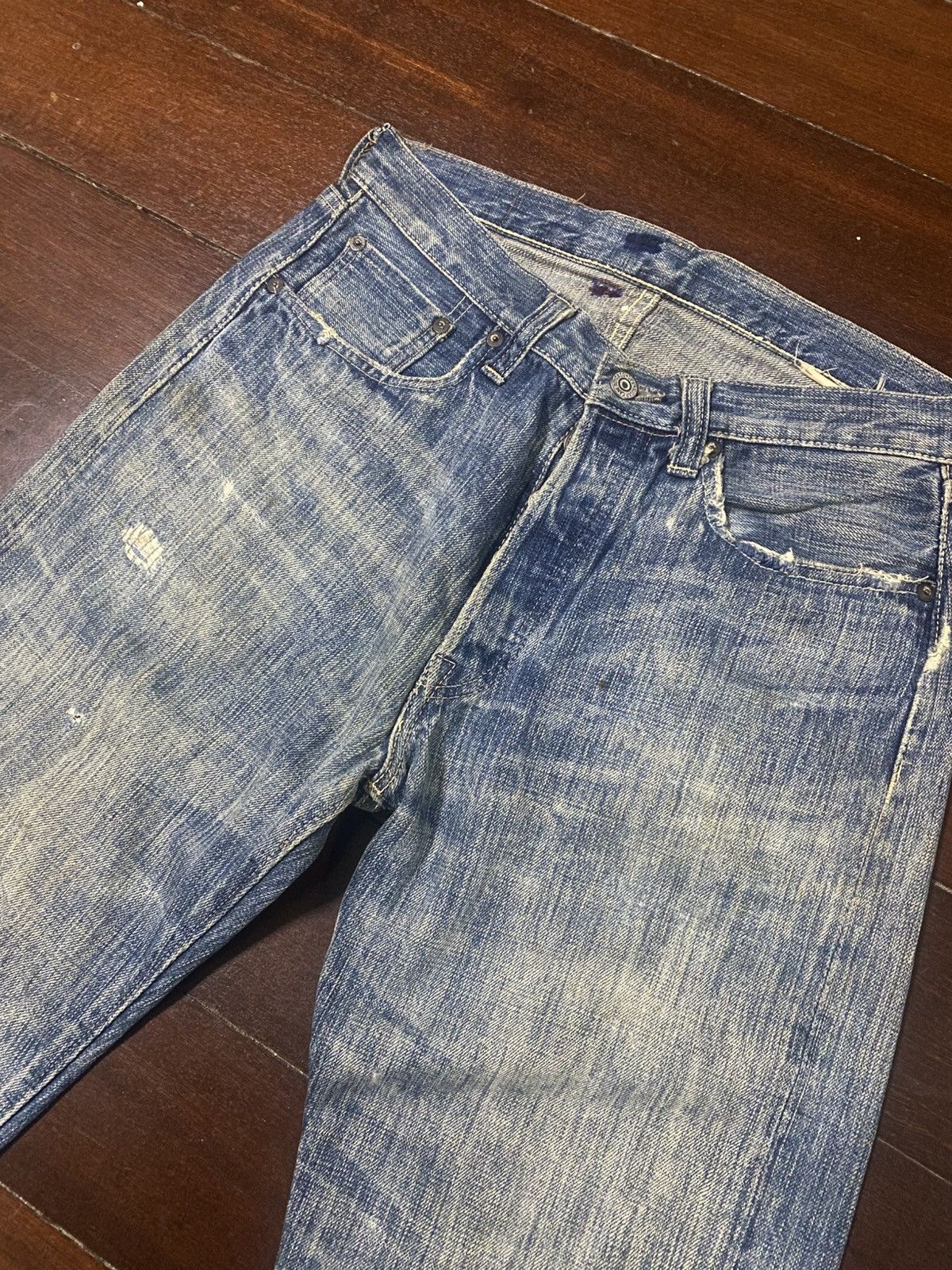 Sugar Cane Rare Sugar Cane Aloha distressed rework Selvedge Denim Size US 31 - 6 Thumbnail