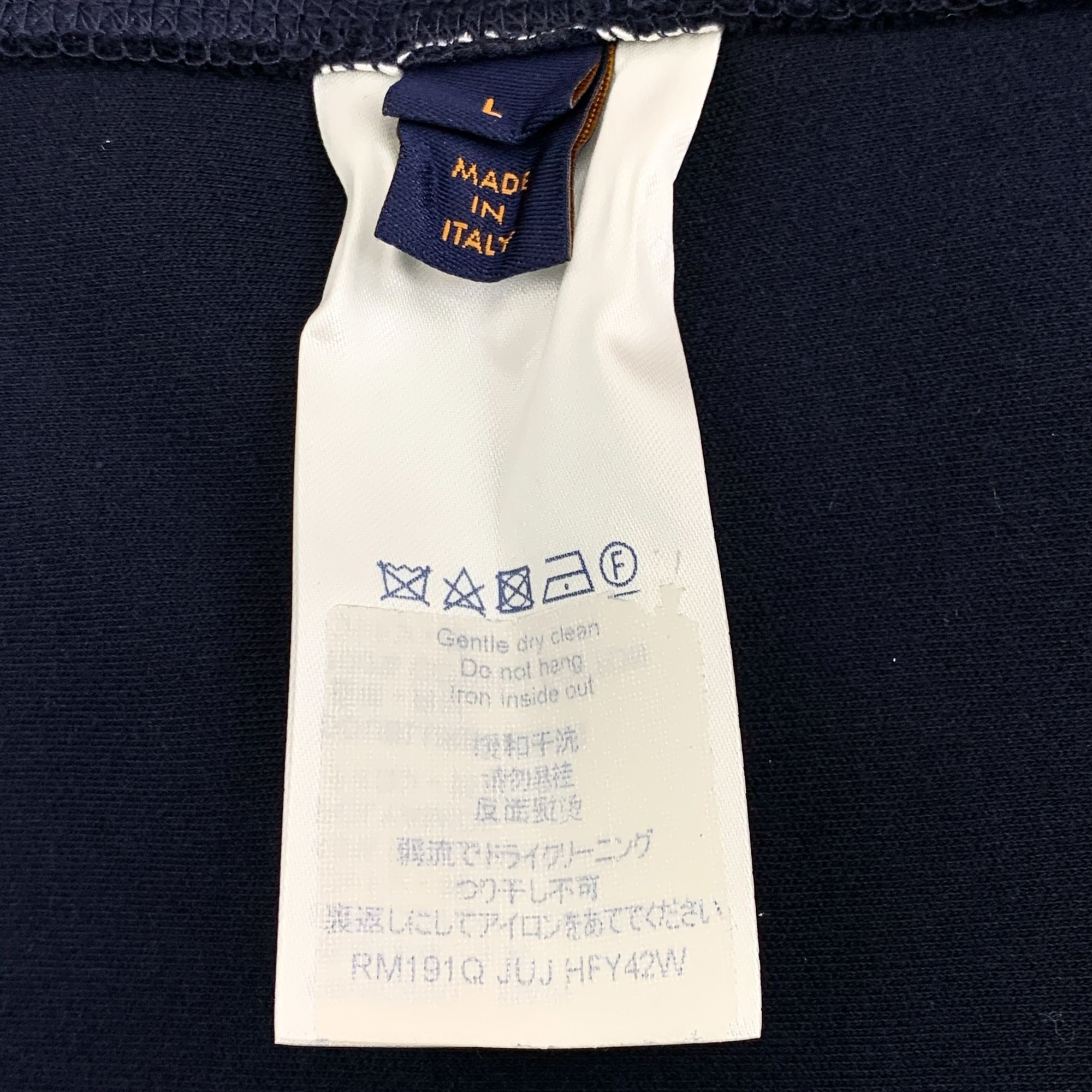 Louis Vuitton [Louis Vuitton] Navy Cotton Hooded Drawstring Zip-Up Sweatsh Size L / US 10 / IT 46 - 4 Thumbnail