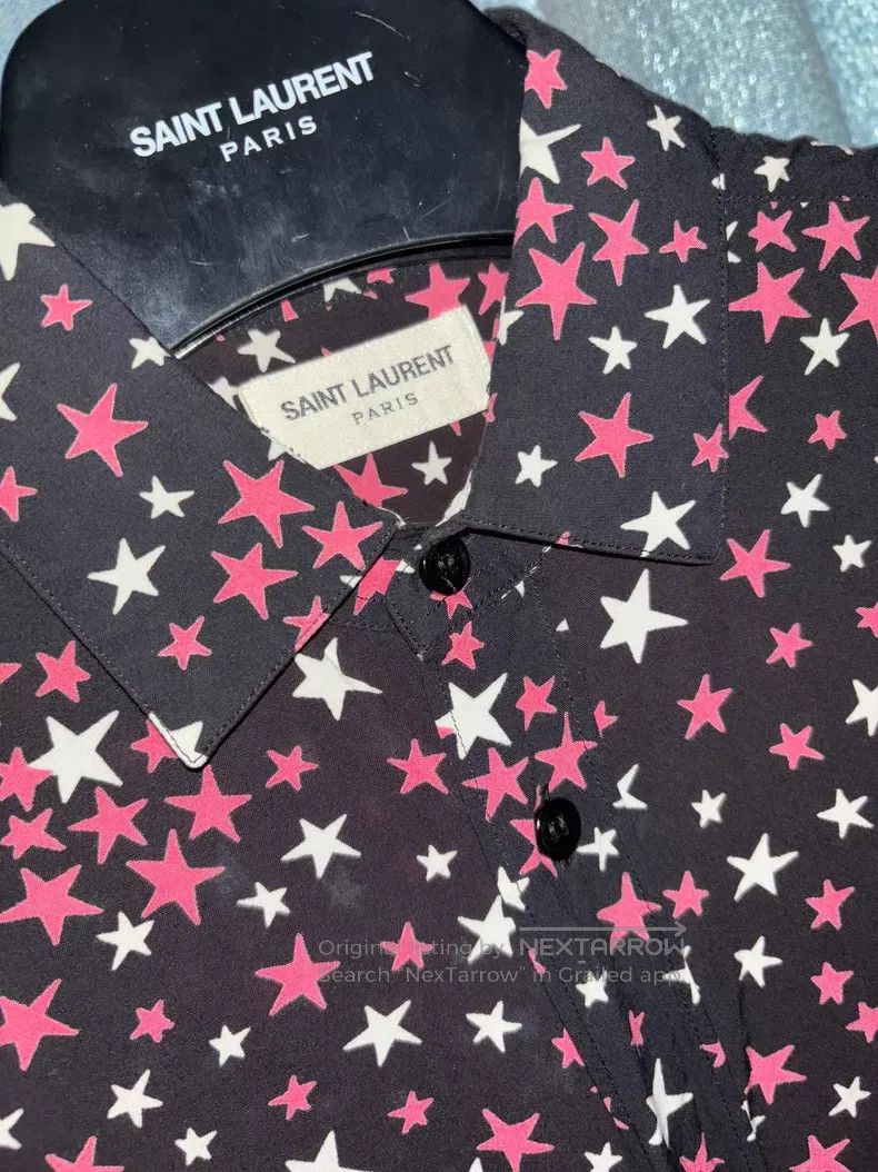 Saint Laurent Paris Saint Laurent Paris size 37 Pink and white star shirt Size US S / EU 44-46 / 1 - 3 Thumbnail