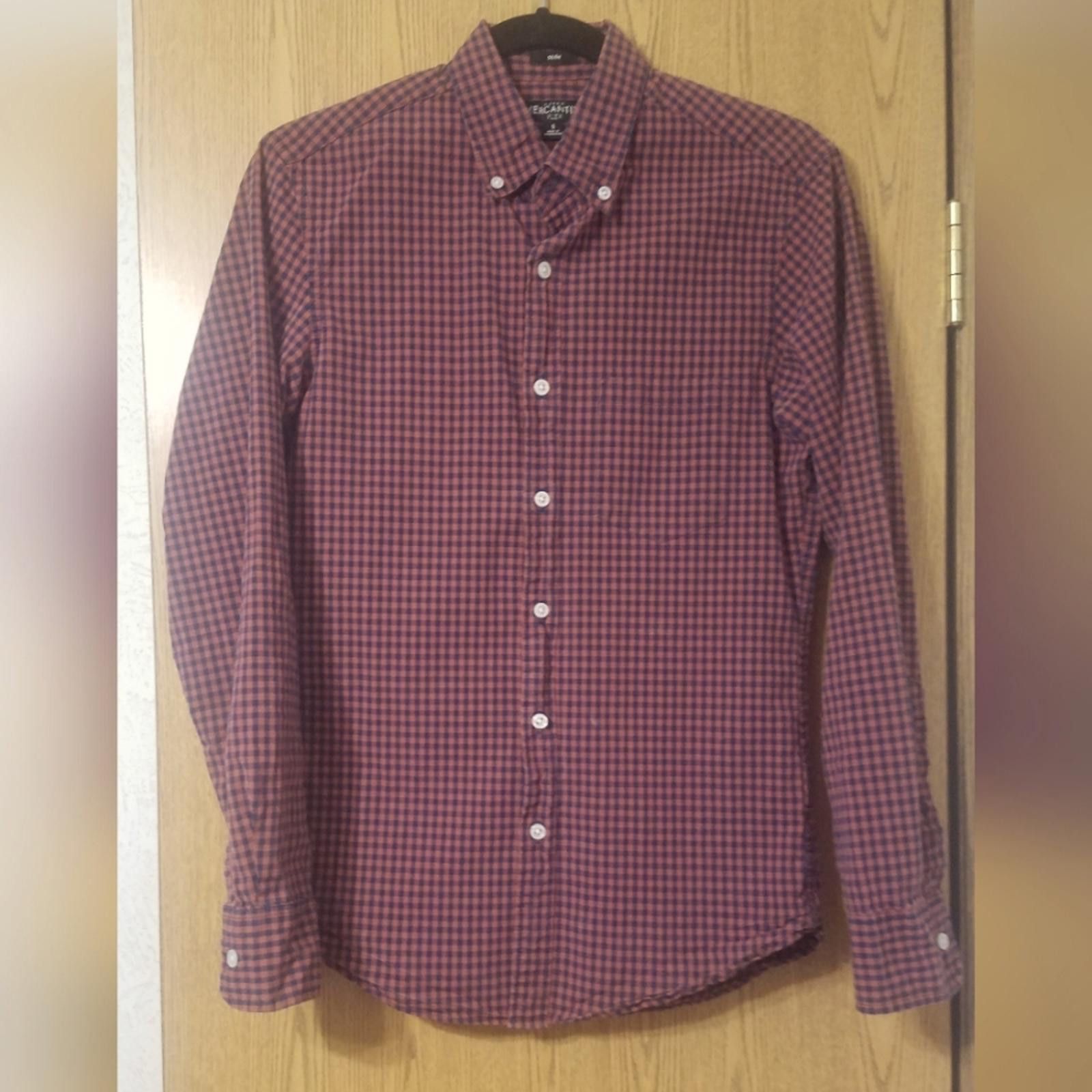 J.Crew J Crew Mercantile Flex Slim Casual Red/Navy Shirt Size Small Size US S / EU 44-46 / 1 - 1 Thumbnail