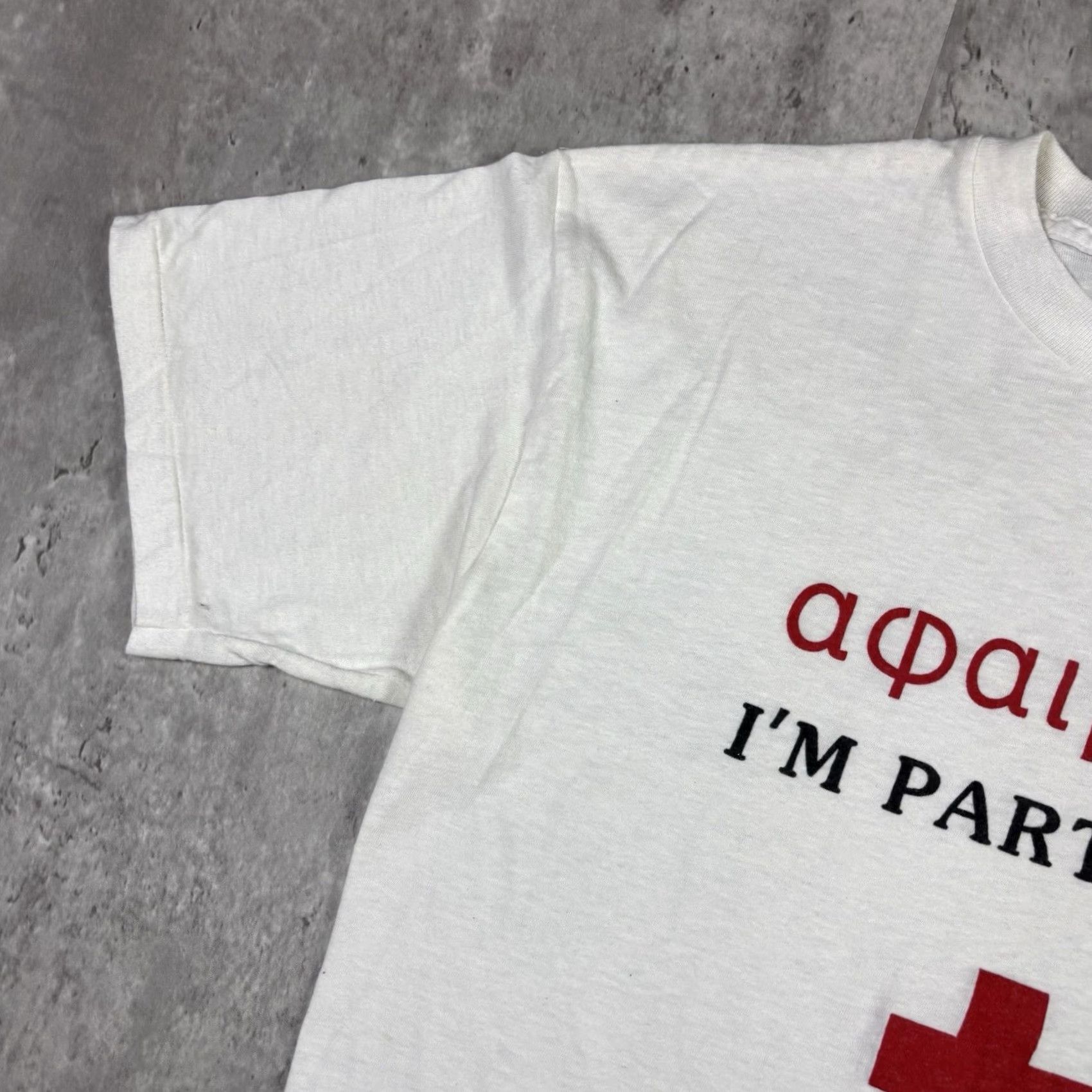 Vintage VINTAGE 80s Blood Center Promo T Shirt White XL Adult Men Short Sleeve Round Neck Cotton Size US XL / EU 56 / 4 - 5 Thumbnail