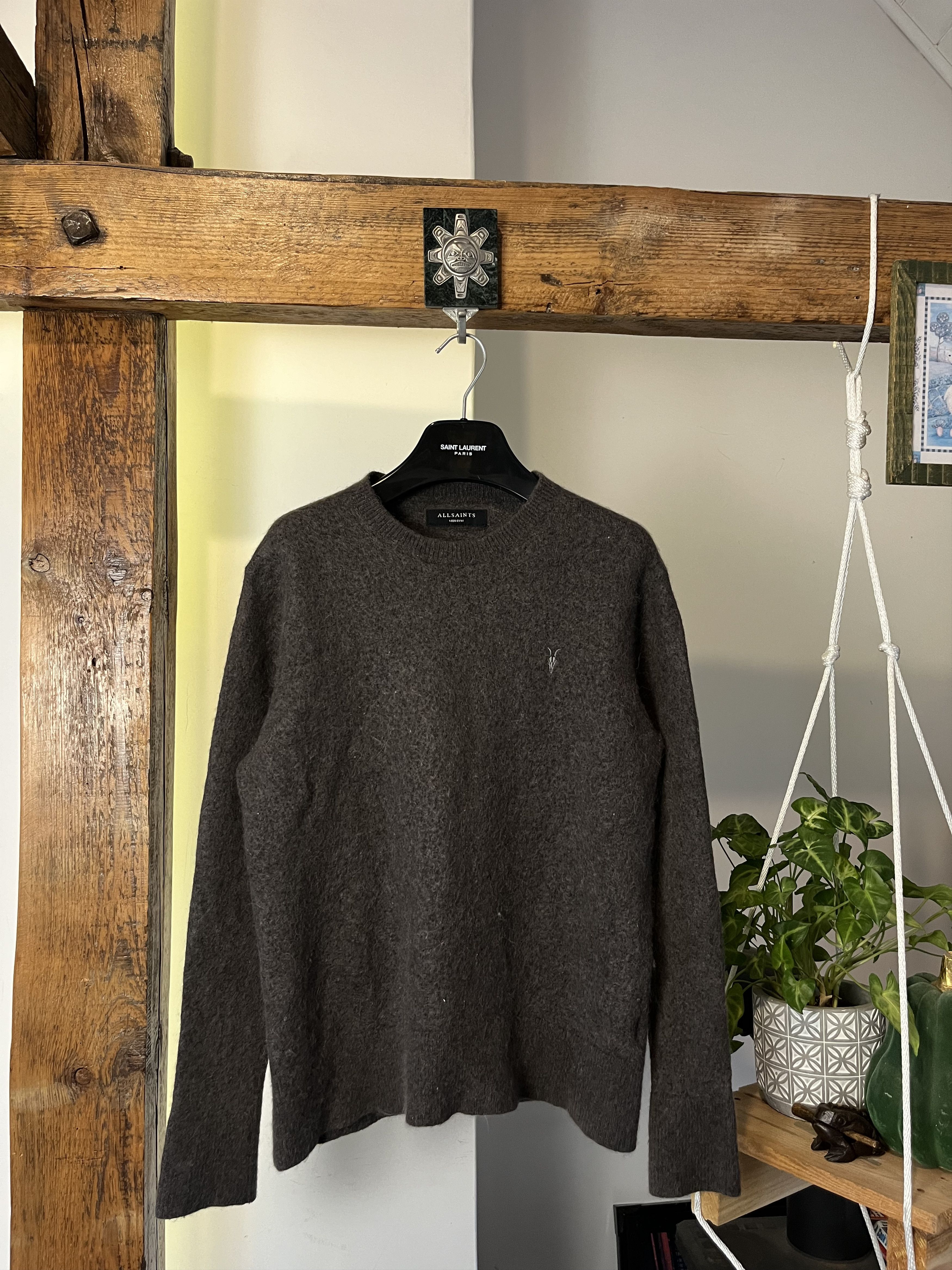 Allsaints × Designer Allsaints Wool Blend Brown Turtleneck Knitwear Size M / US 6-8 / IT 42-44 - 1 Thumbnail