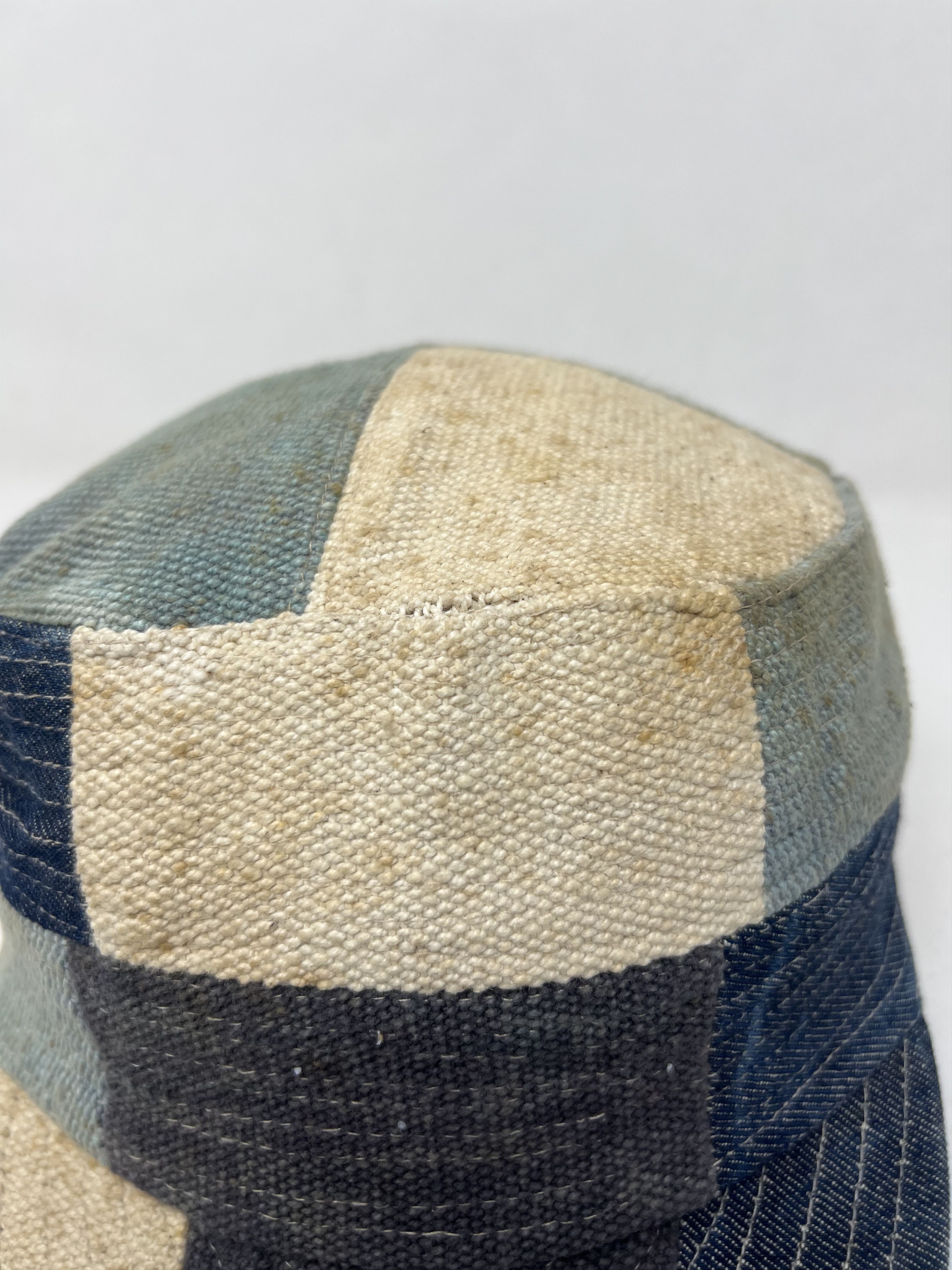 Japanese Brand Patchwork Indigo Sashiko Hat Size ONE SIZE - 6 Thumbnail