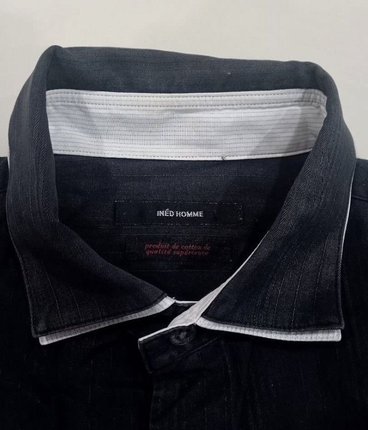 Japanese Brand × Yohji Yamamoto Vintage Ined Homme by Yohji Yamamoto Wool LongSleeve Shirt Size US M / EU 48-50 / 2 - 2 Thumbnail