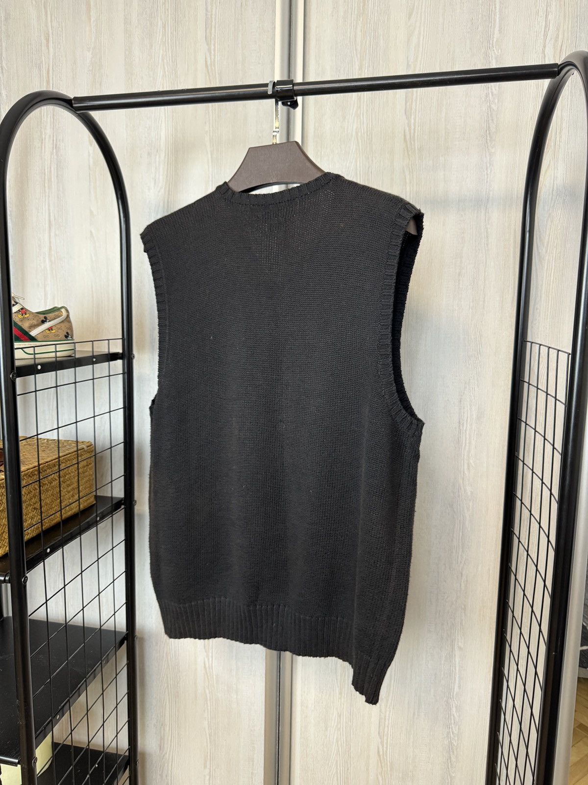 Polo Ralph Lauren Polo Ralph Lauren vintage black faded cotton knitted vest Size US XL / EU 56 / 4 - 5 Thumbnail