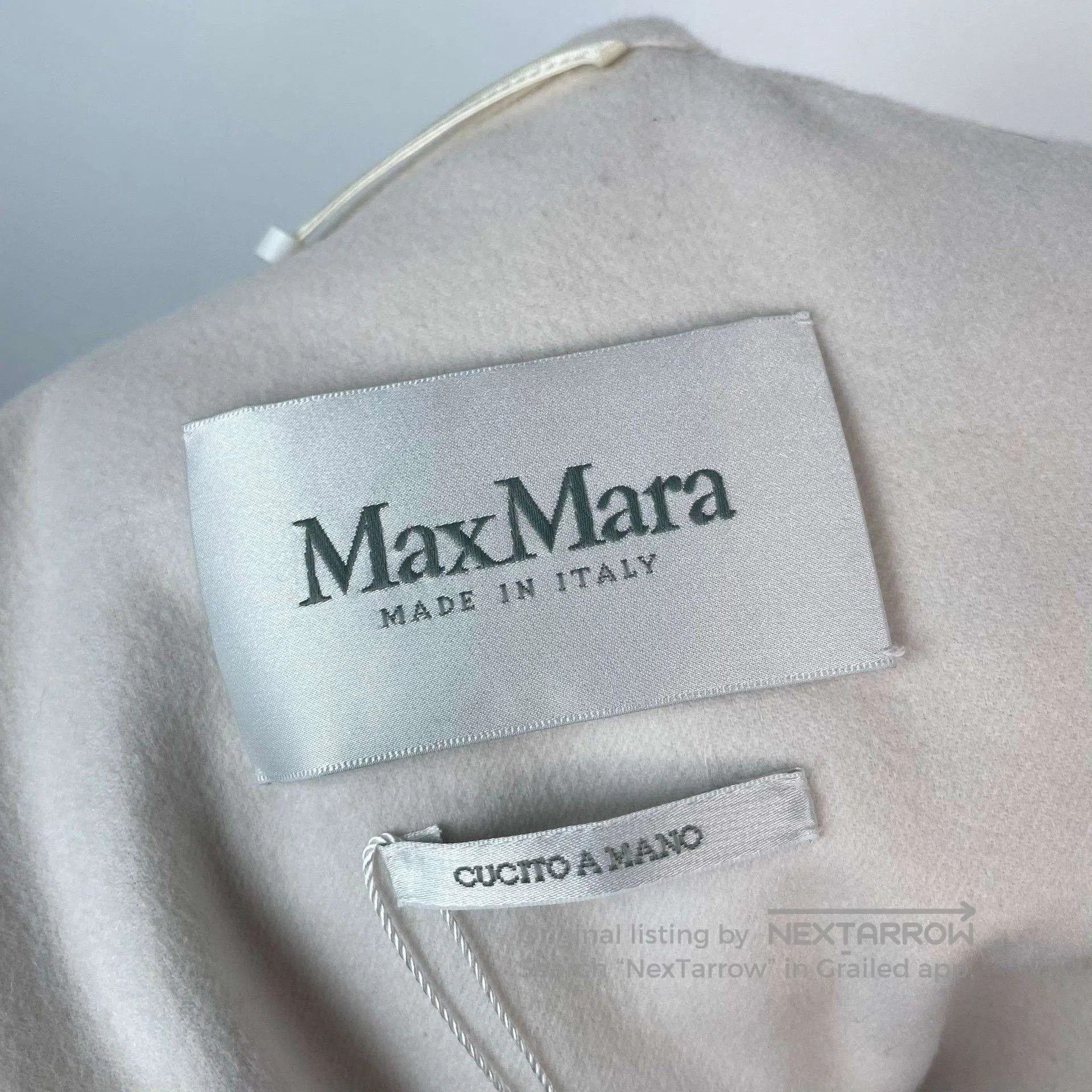 Max Mara MAXMara White Long Wool Coat. Size XS / US 0-2 / IT 36-38 - 5 Thumbnail